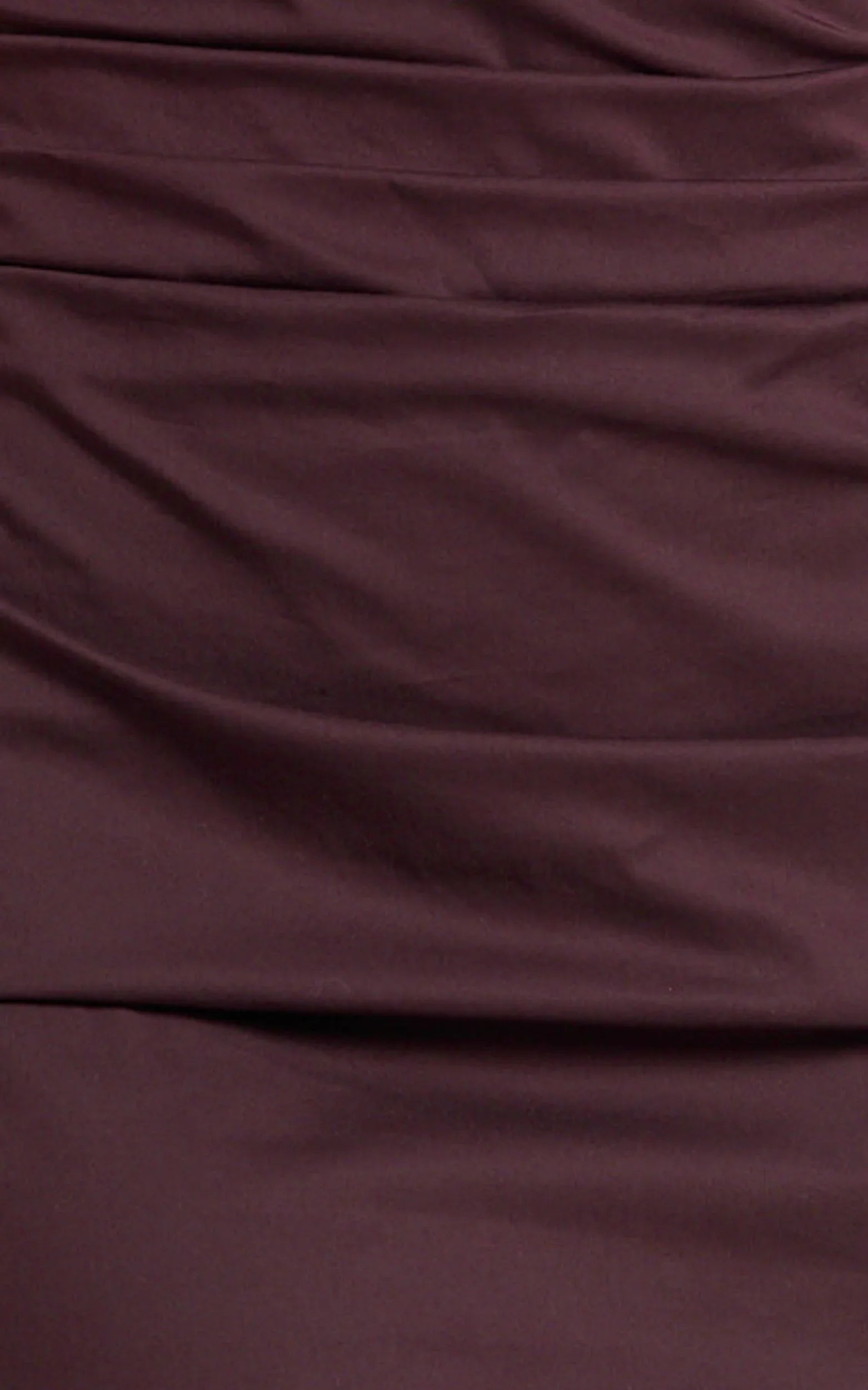 Cleo Mini Dress - Off Shoulder Ruched Bodycon Dress in Chocolate