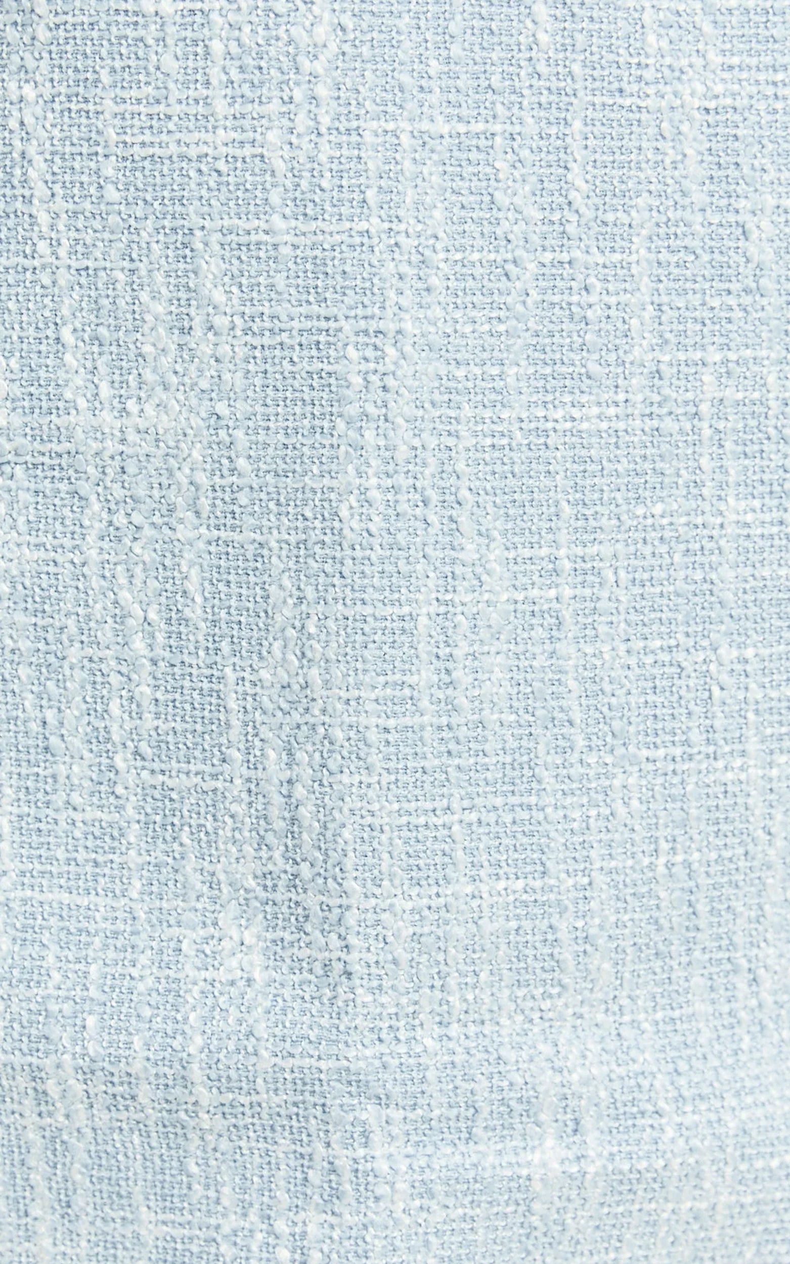 Olympia Mini Skirt - High Waisted A Line Boucle Skirt in Pale Blue