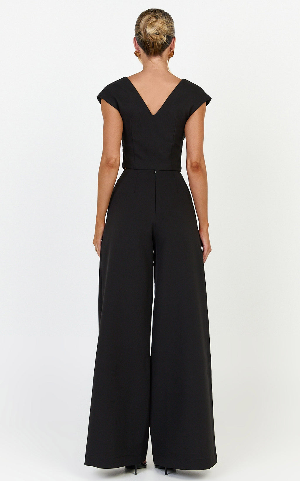 Lilo Pants - High Waisted Wide Leg Pants in Black