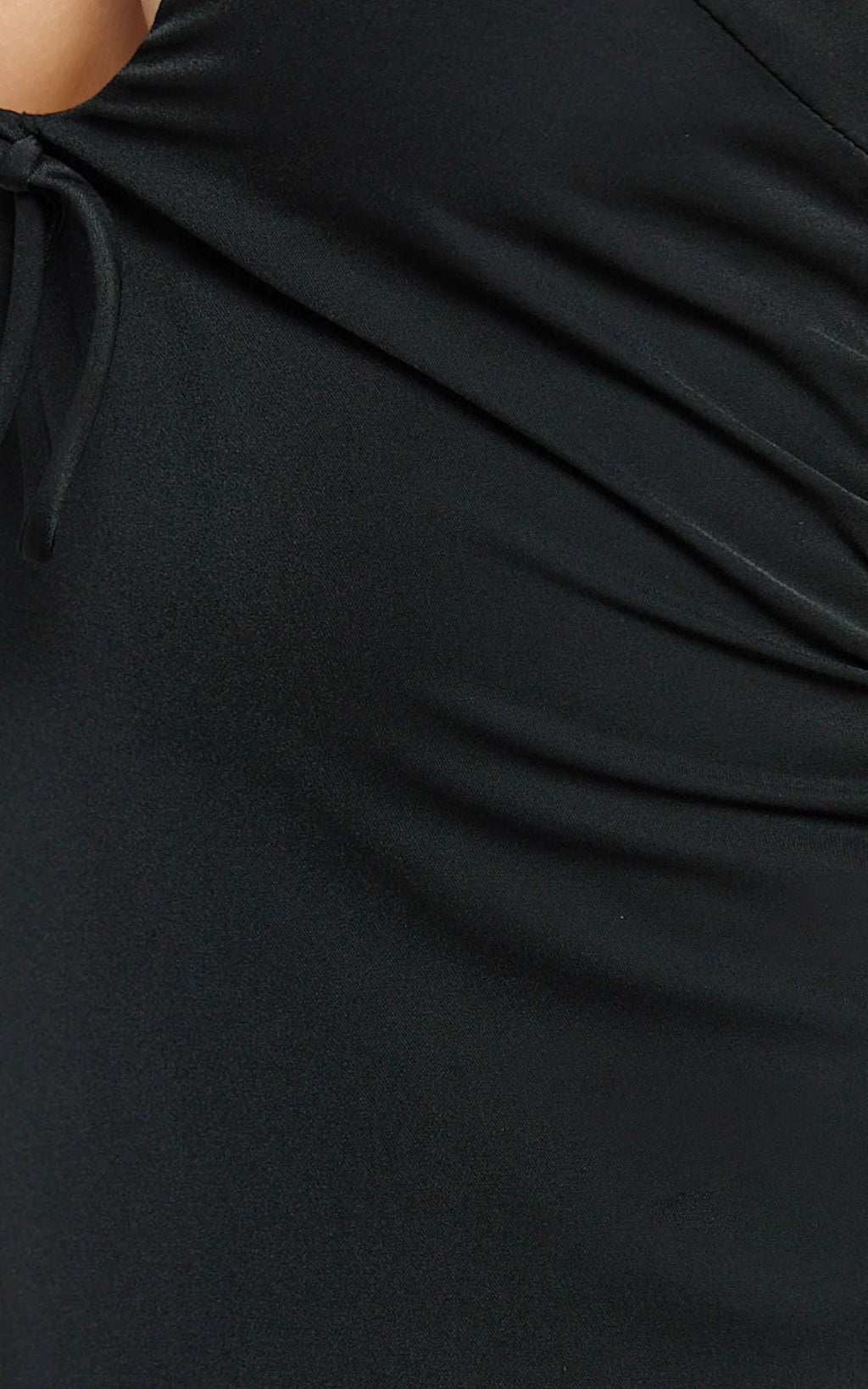 Lorvie Maxi Dress - Halter Plunge A Line Dress in Black