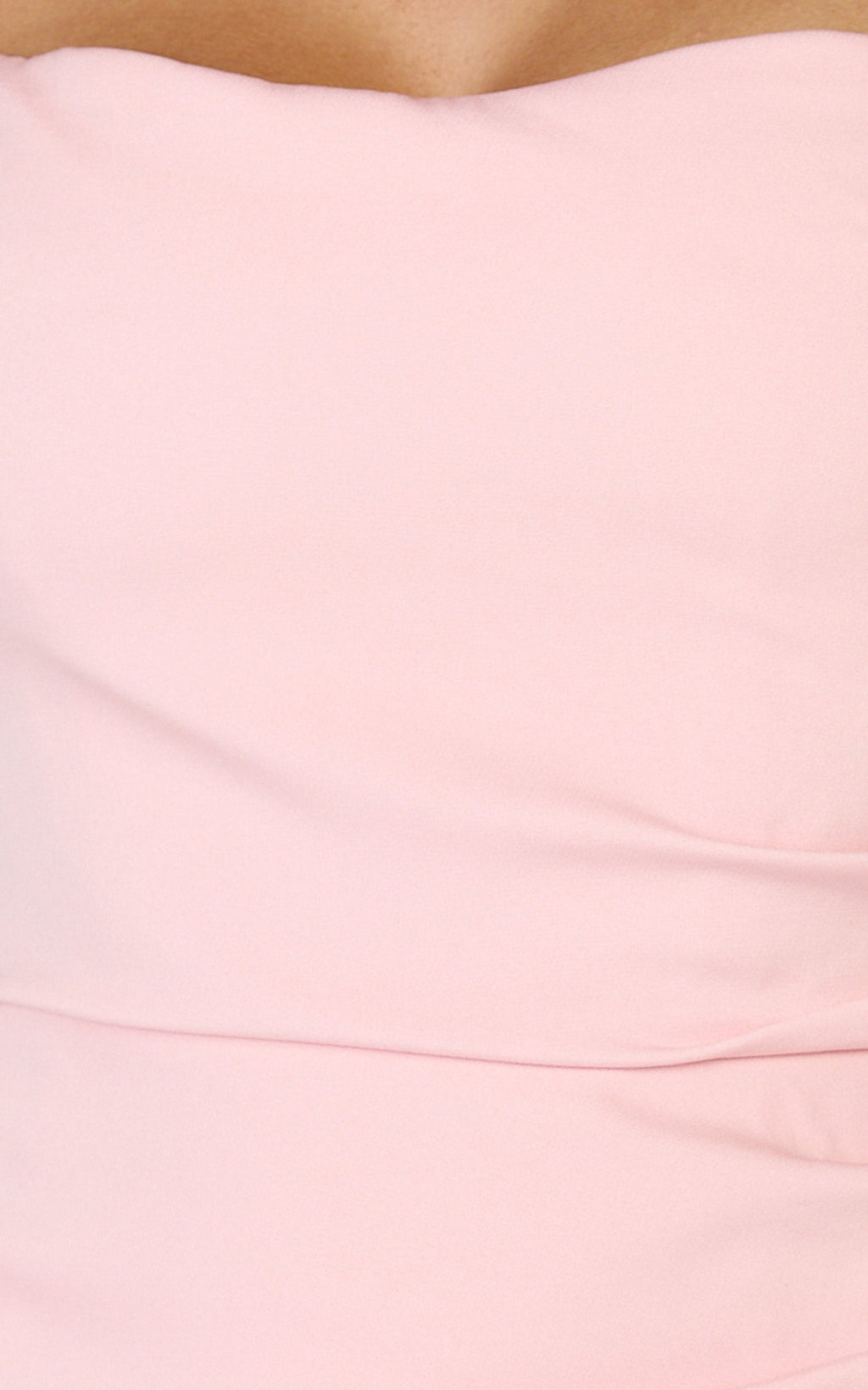 Sandy Mini Dress - Sweetheart Neckline Halter Dress With Tuck Detail in Pink
