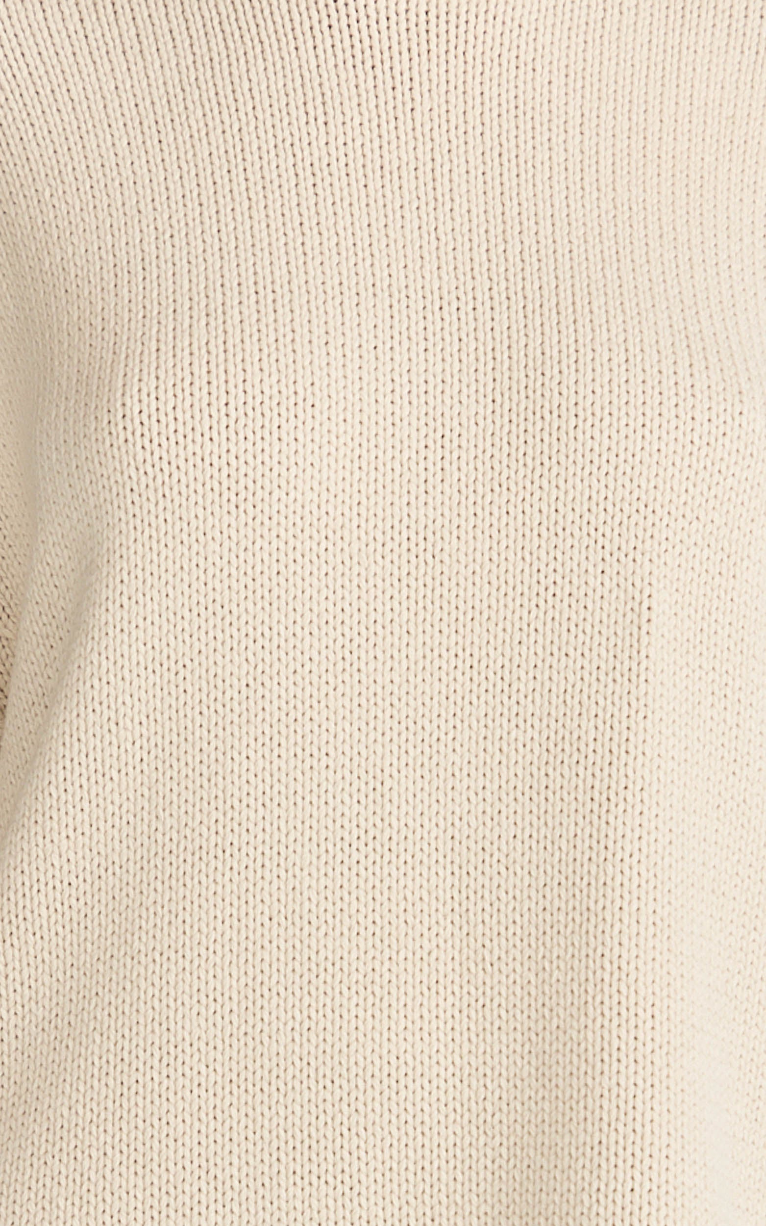 Kira Jumper - Crew Neck Oversized Knit Jumper in Beige