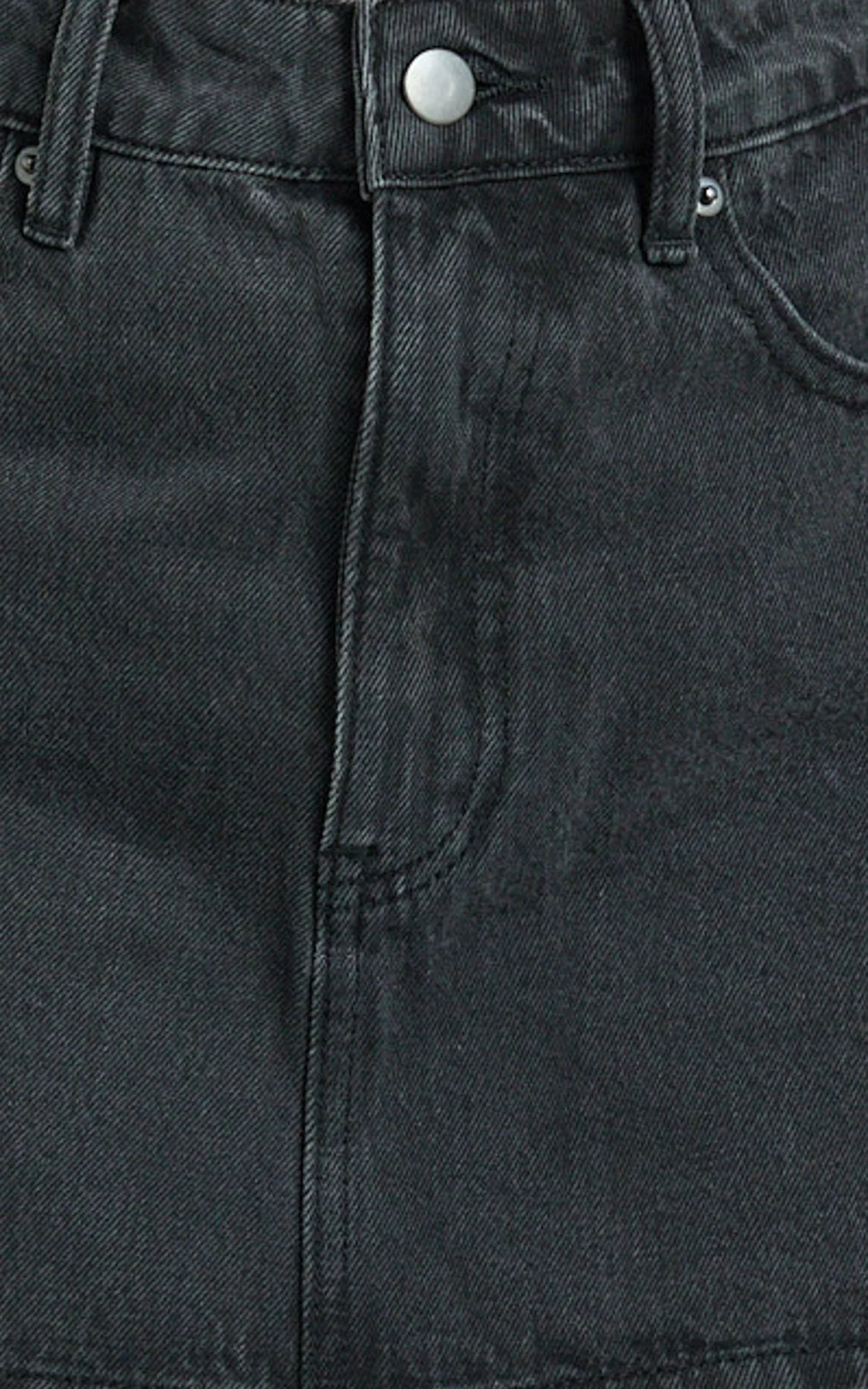 Harriet Skort - Mid Waisted Recycled Denim Skort in Black
