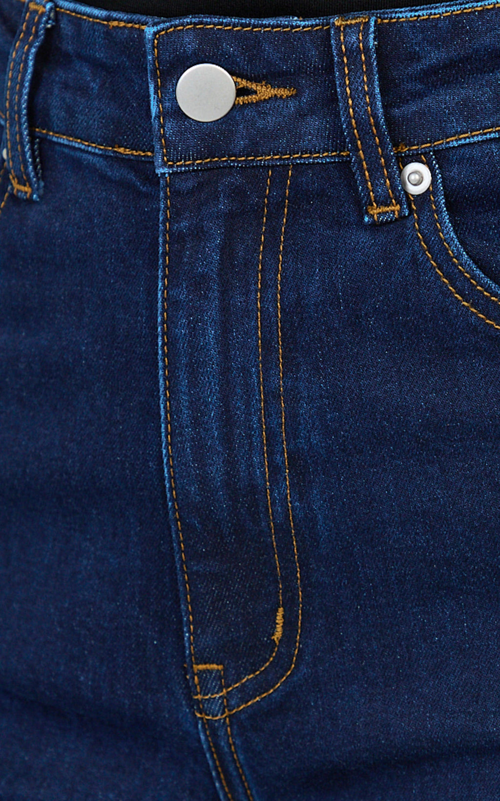 Phoebe Jeans - High Waist Straight Leg Stretch Denim Jeans in Dark Blue Wash