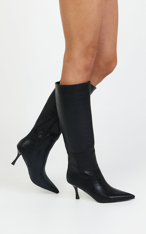 Billini - Norie Boots in Black Croc