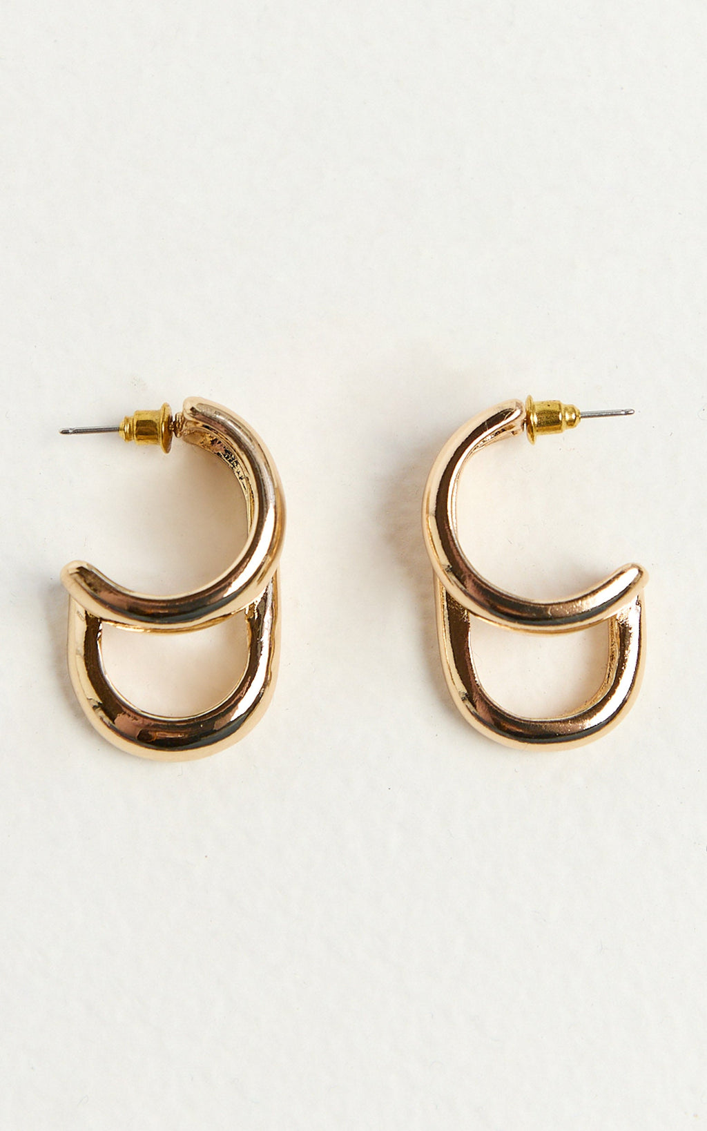 Eileen Earrings - Double Hoop Earrings in Gold