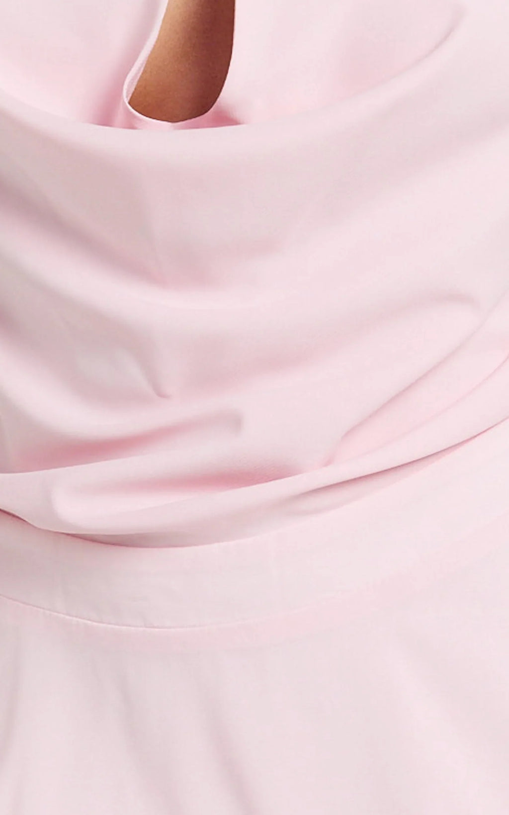 Bertie Mini Dress - Cowl Halter Neck Dress in Pink
