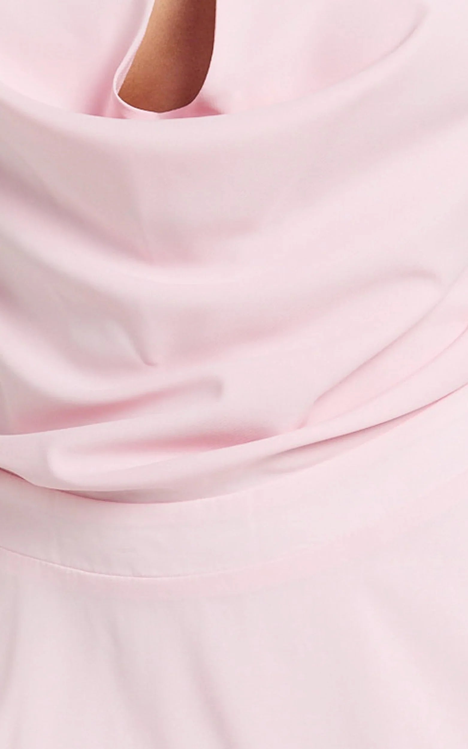 Bertie Mini Dress - Cowl Halter Neck Dress in Pink