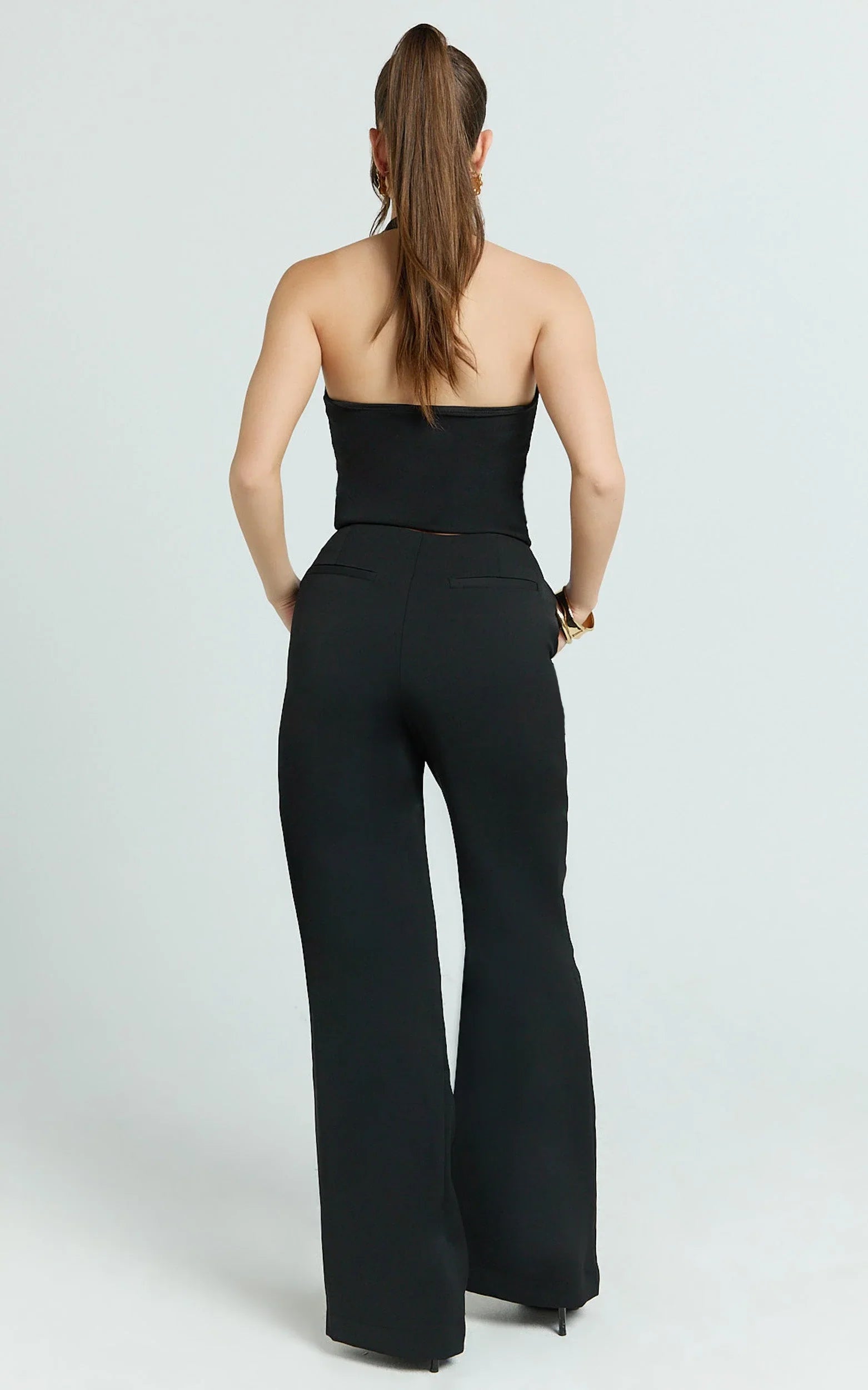 Frances Pants - Low Rise Relaxed Fit Pants in Black