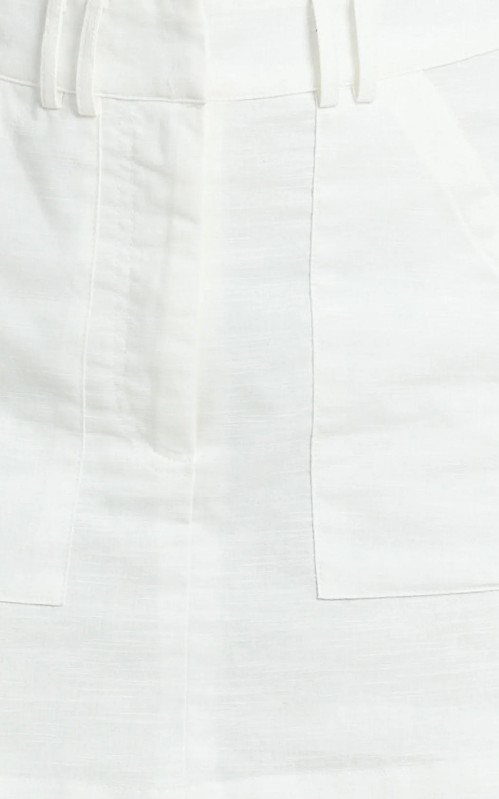 Dream Linen Blend Skort - High Waisted A Line Skort in Off White