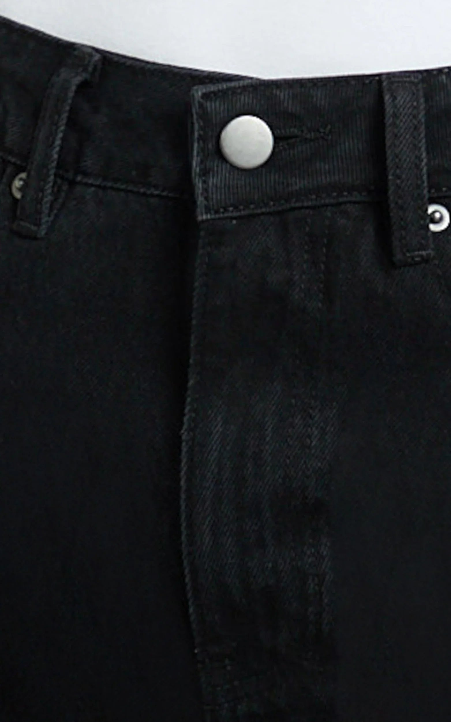 Abbie Jeans - Mid Rise Straight Leg Recycled Denim Jeans in Clean Black