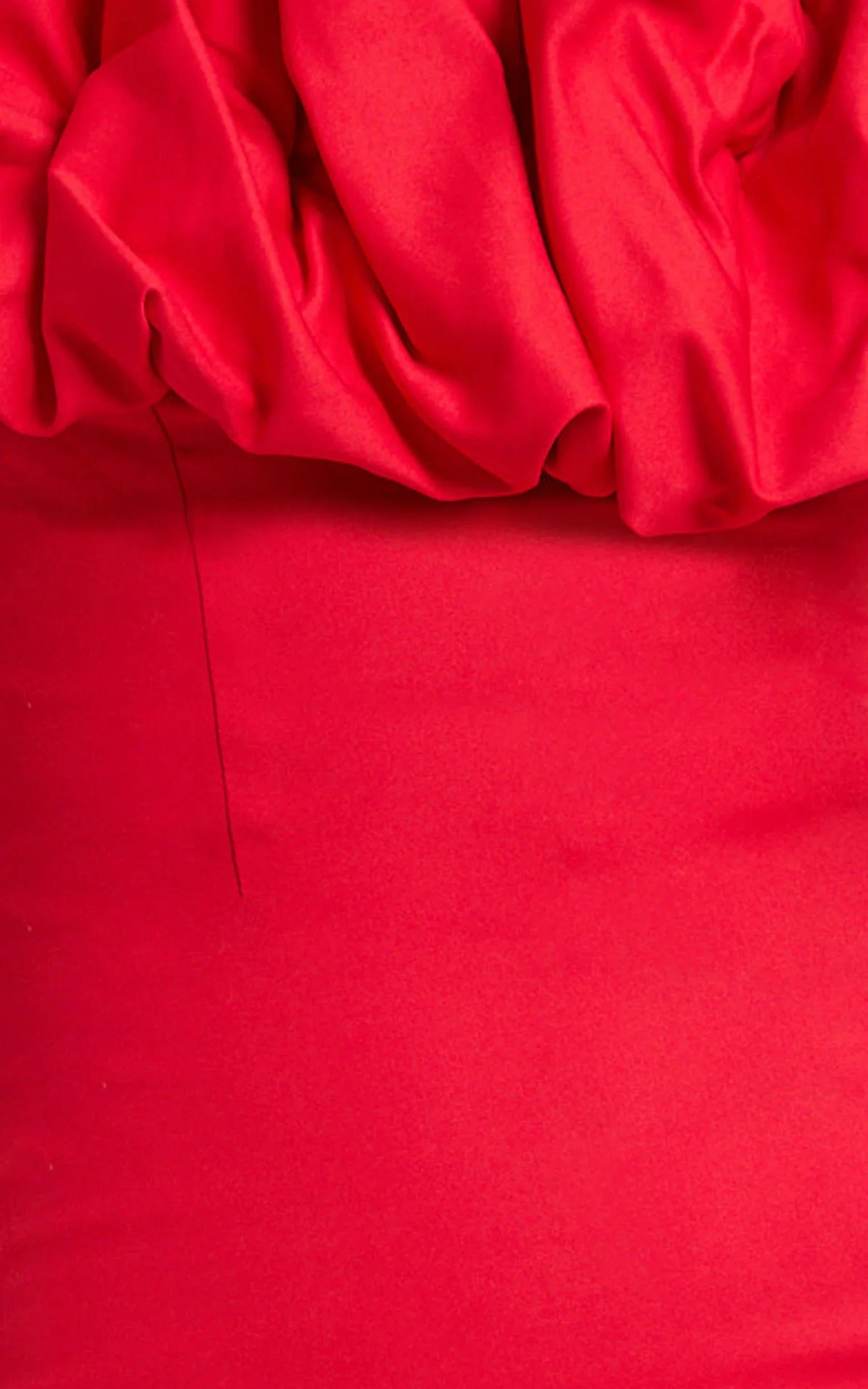 Rhaya Maxi Dress - Ruffle Off Shoulder Fitted Dress in Red