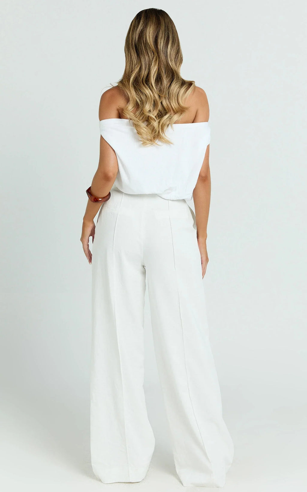 Juniper Pants - Linen Wide Leg Pants in White