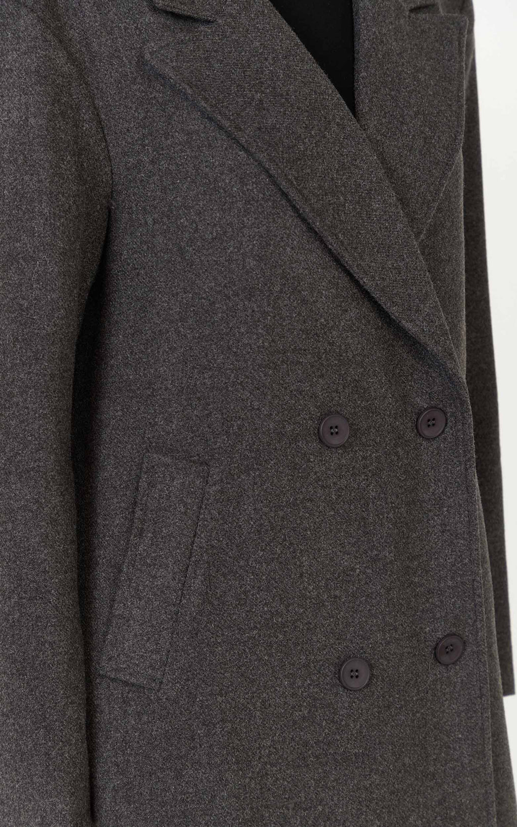 Eloise Coat - Oversized Longline Tailored Coat in Grey Marle