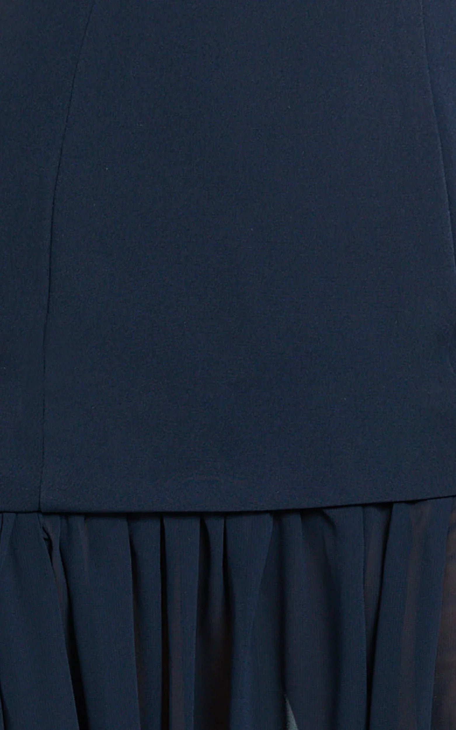 Jocelyn Maxi Dress - Strapless Ruched Fit And Flare Dress in Navy