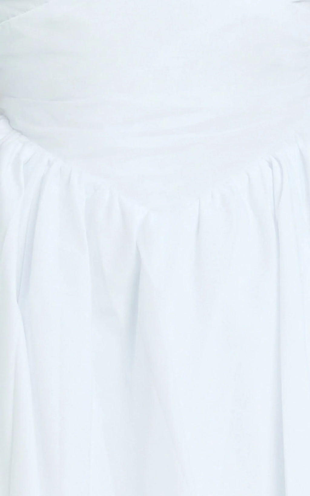 Julie Mini Dress - V Neck Drop V Waist Pleated Dress in White