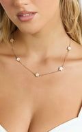 Britt Multi Clover Pendant Necklace in Gold