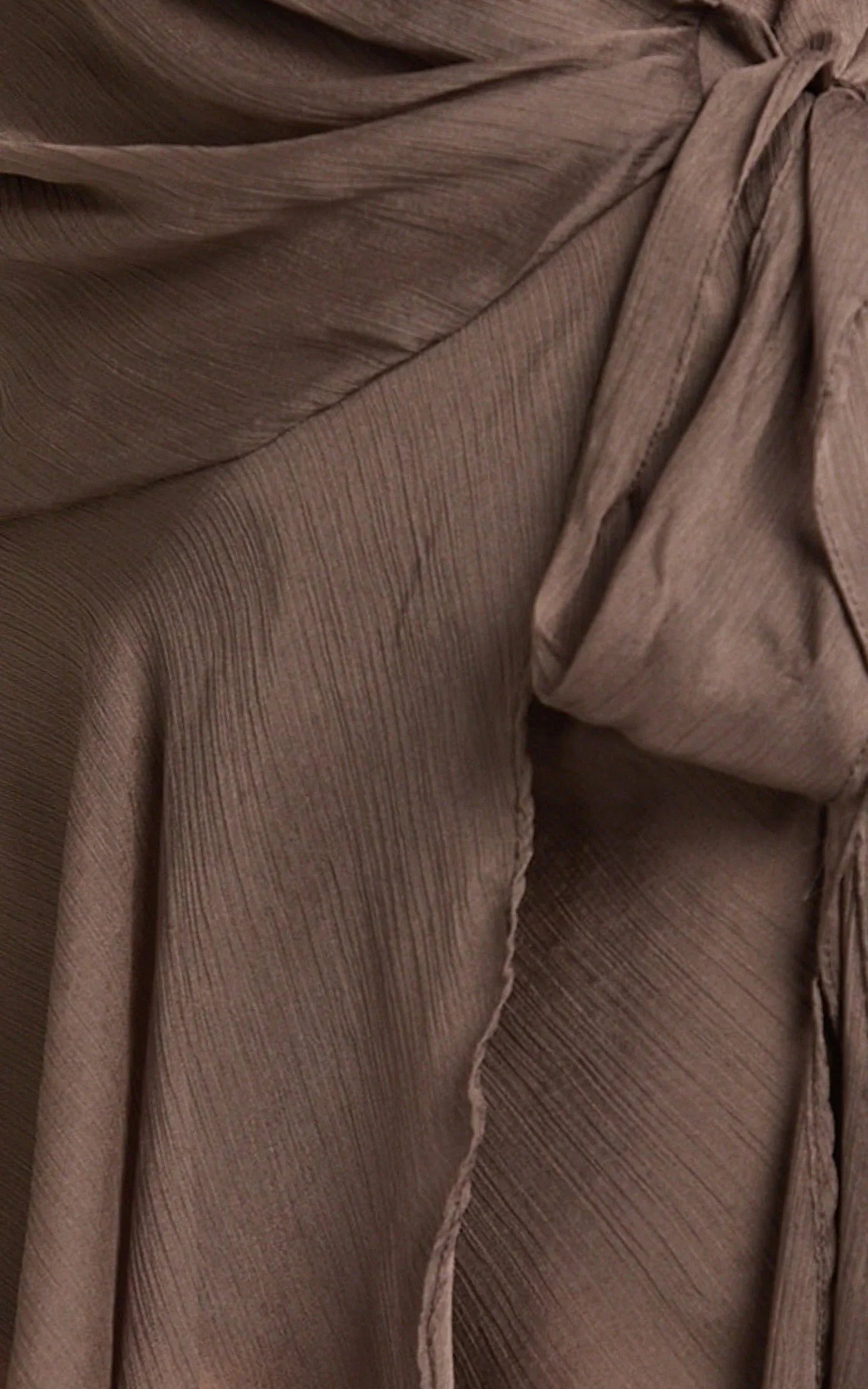 Lia Mini Dress - Wrap Around Dress in Chocolate