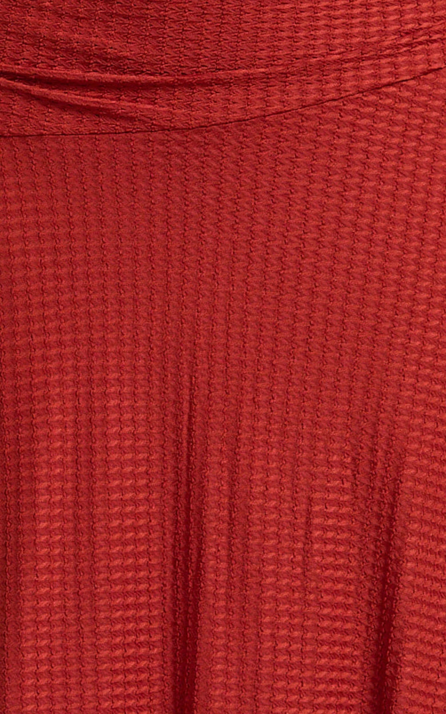 Perla Maxi Dress - Off The Shoulder Sleeve Drop Waist Dress in Red