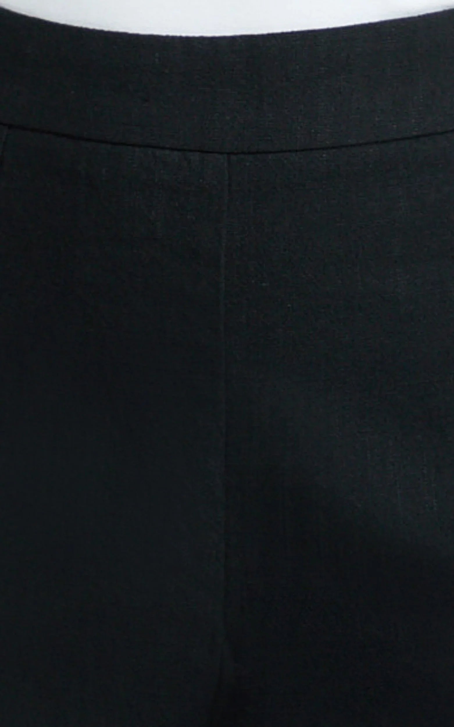 Narcisa Pants - Linen Look High Waist Bootleg Pants in Black