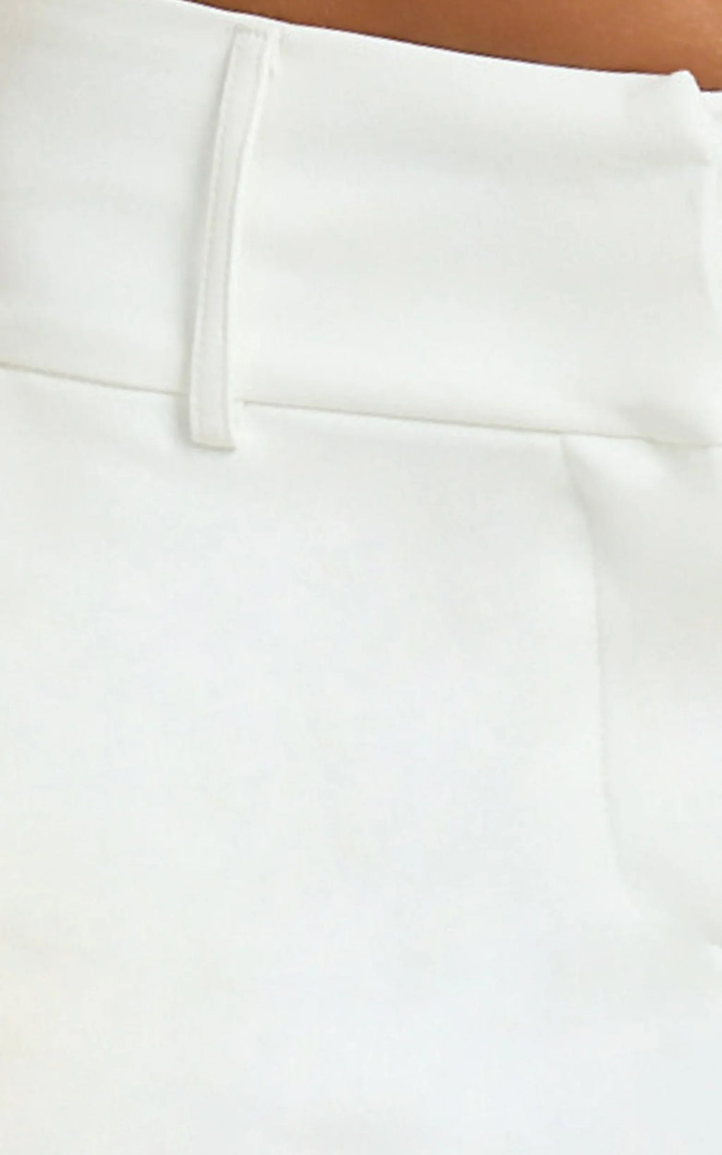 Elliot Pants - Mid Rise Pinstripe Bootleg Pants in Cream Plain
