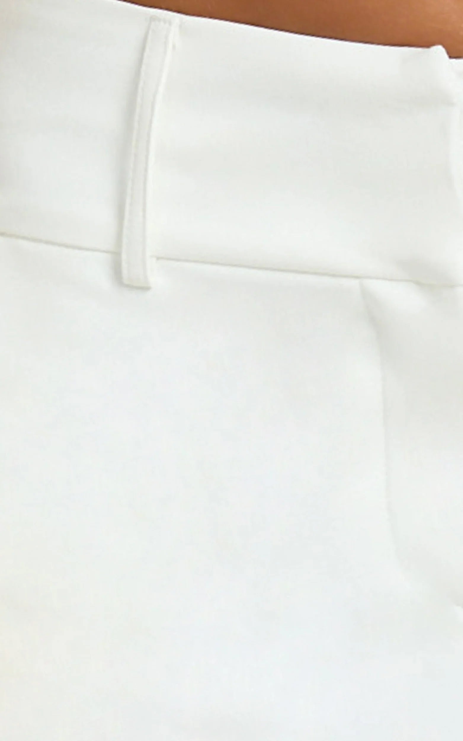 Elliot Pants - Mid Rise Pinstripe Bootleg Pants in Cream Plain