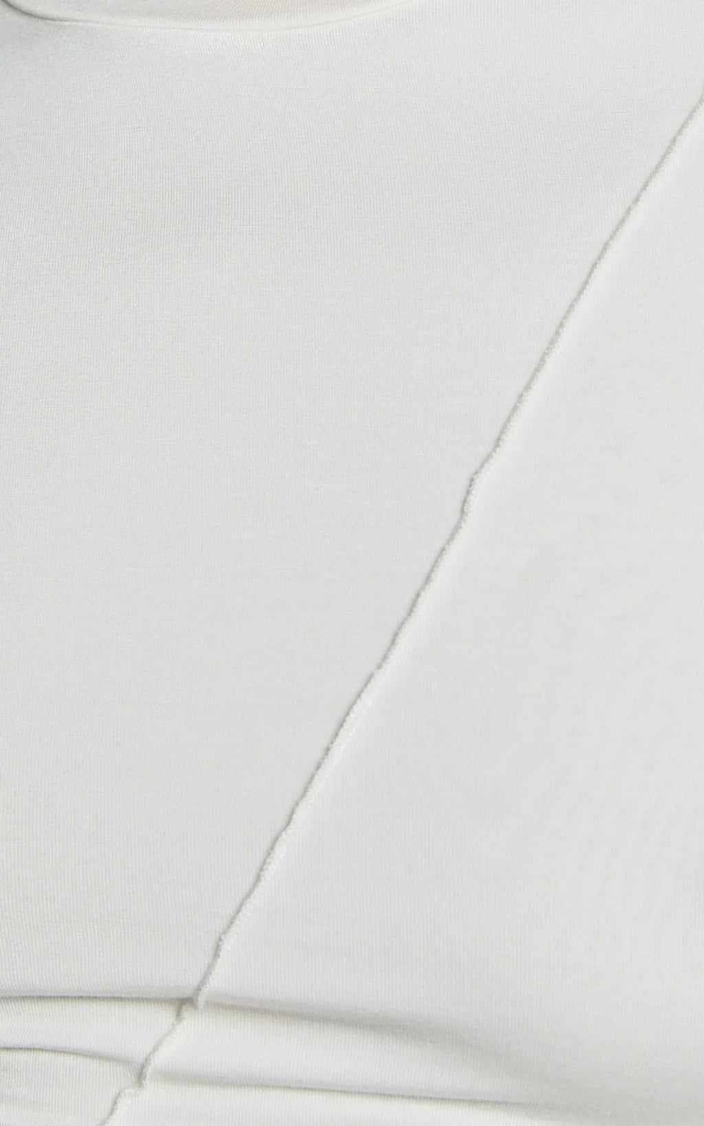 Dayna Top - Long Sleeve Exposed Seam Top in Off White