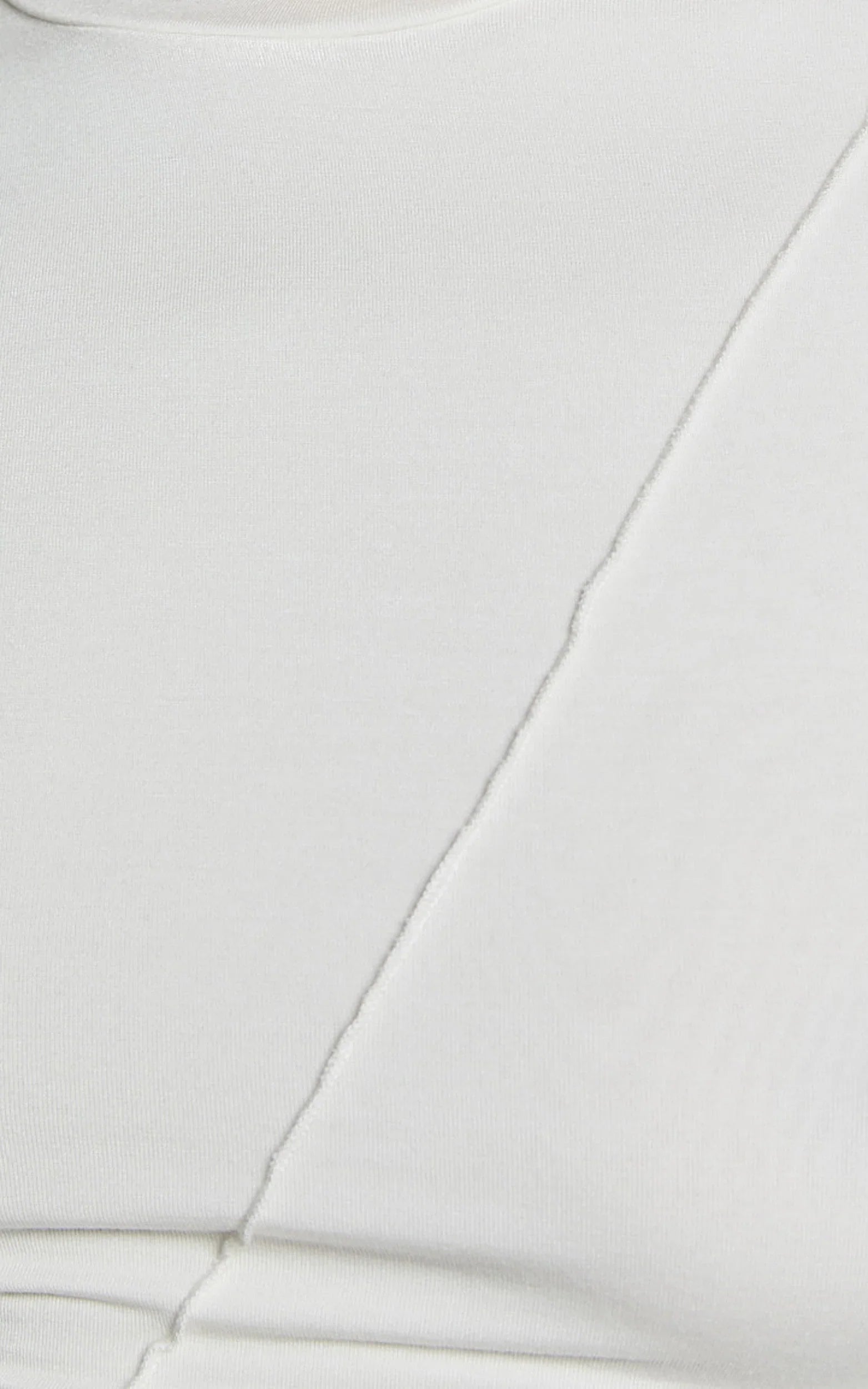 Dayna Top - Long Sleeve Exposed Seam Top in Off White