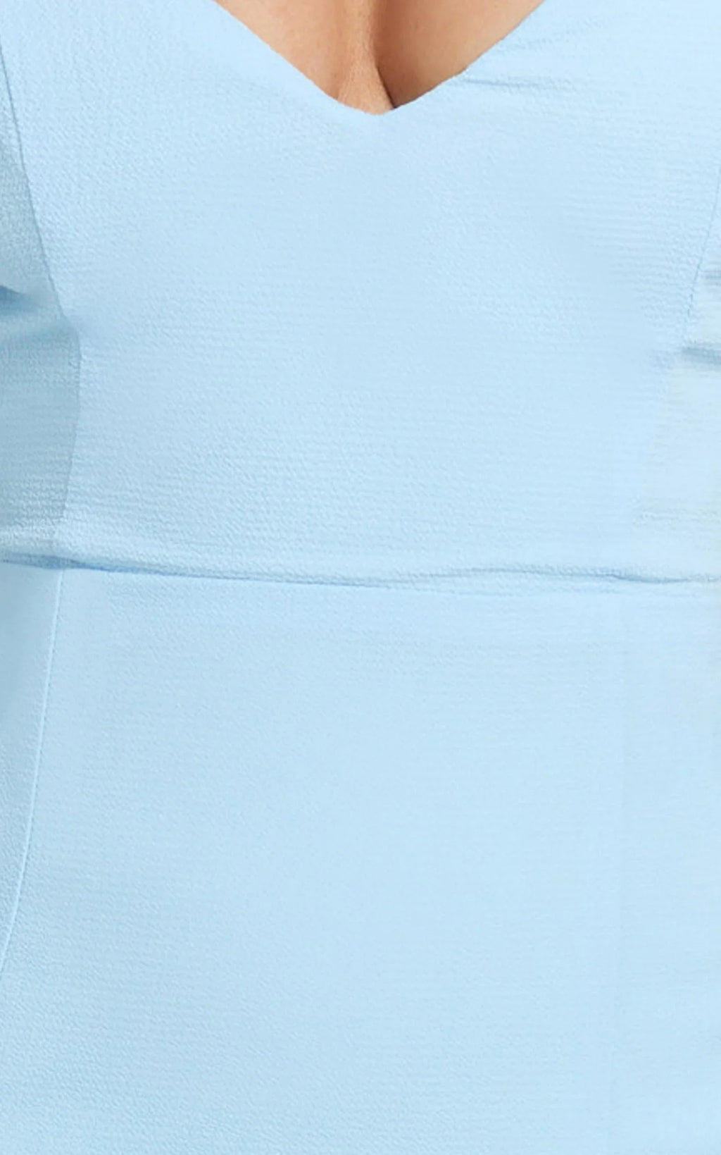 More Than This Maxi Dress - Ruffle Strap Thigh Split Dress in Light Blue