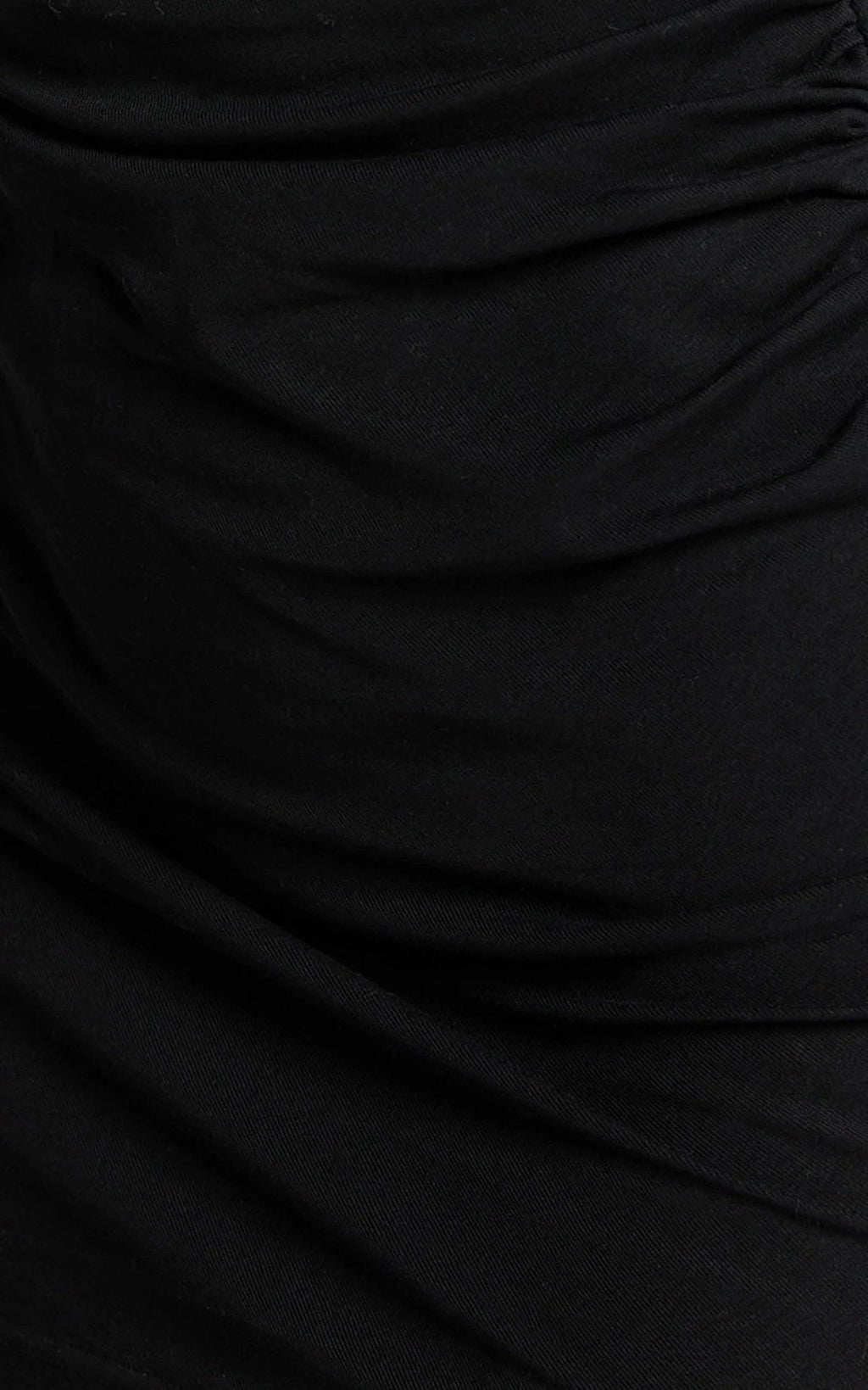 Brielle Mini Dress - Long Sleeve Ruched Bodycon Dress in Black