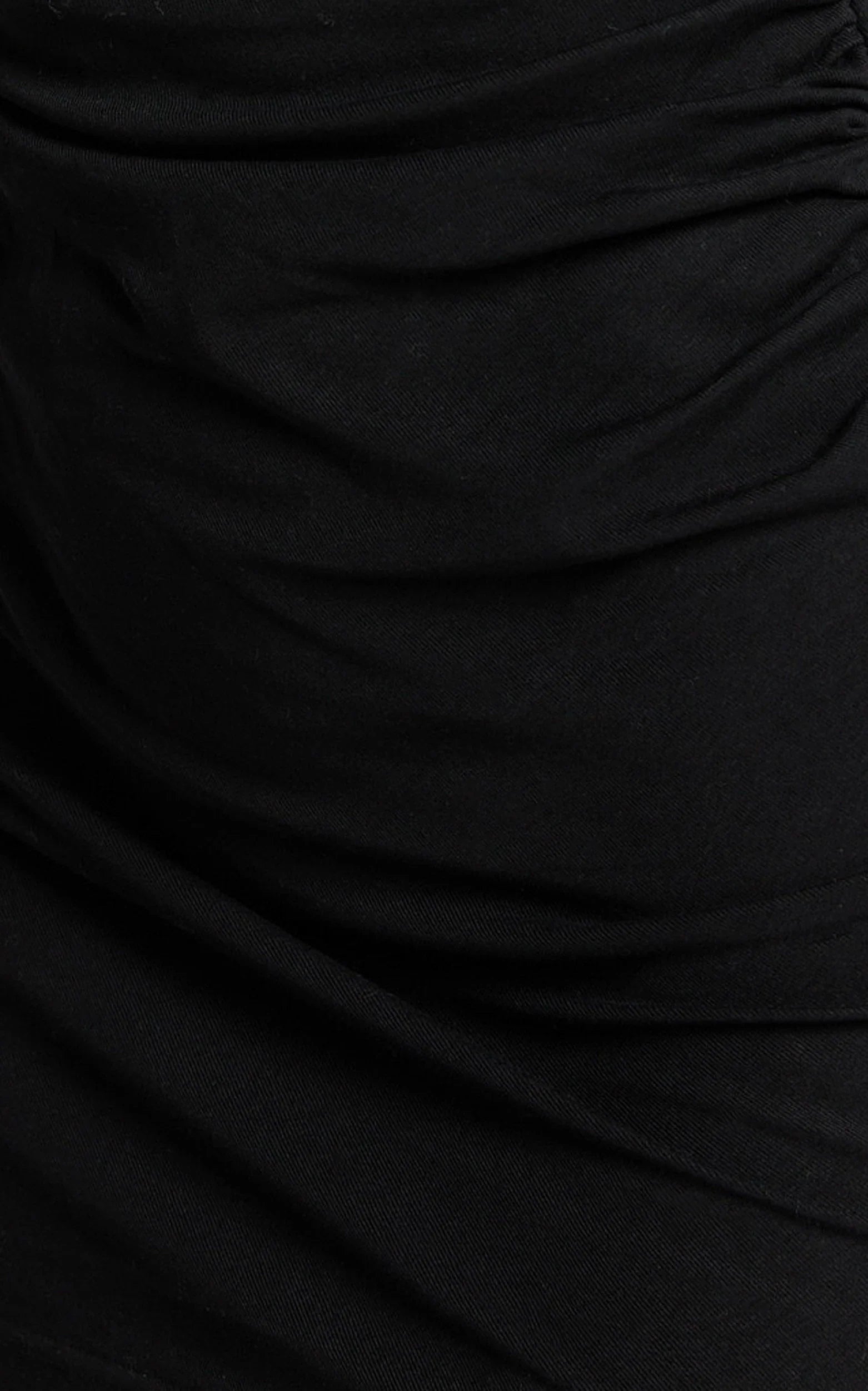 Brielle Mini Dress - Long Sleeve Ruched Bodycon Dress in Black