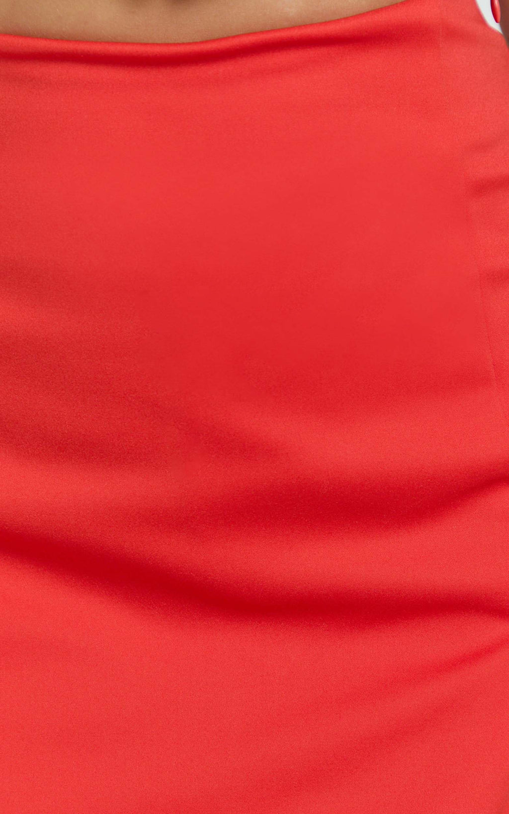 Romy Skort - Fitted Split Leg Skort in Red