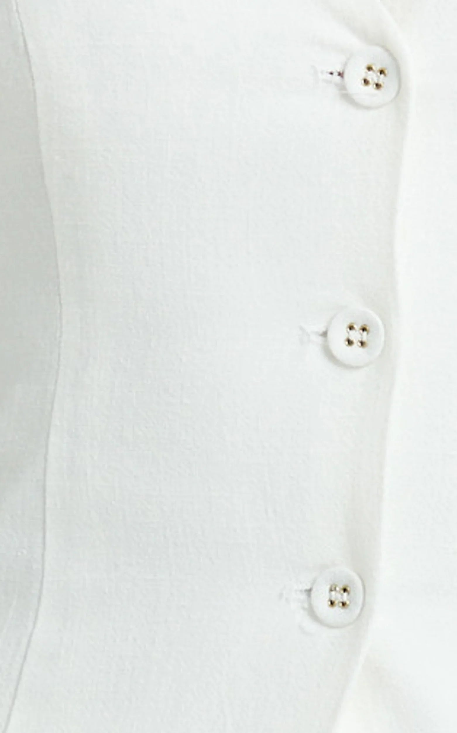 Olivia Top - Longline Linen V Neck Back Tie Vest Top in White