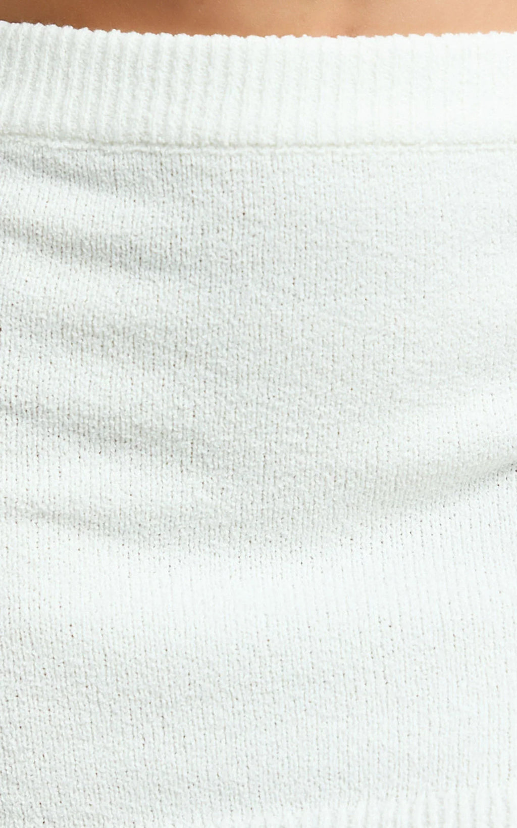 Marilou Mini Skirt - Knit Skirt in White