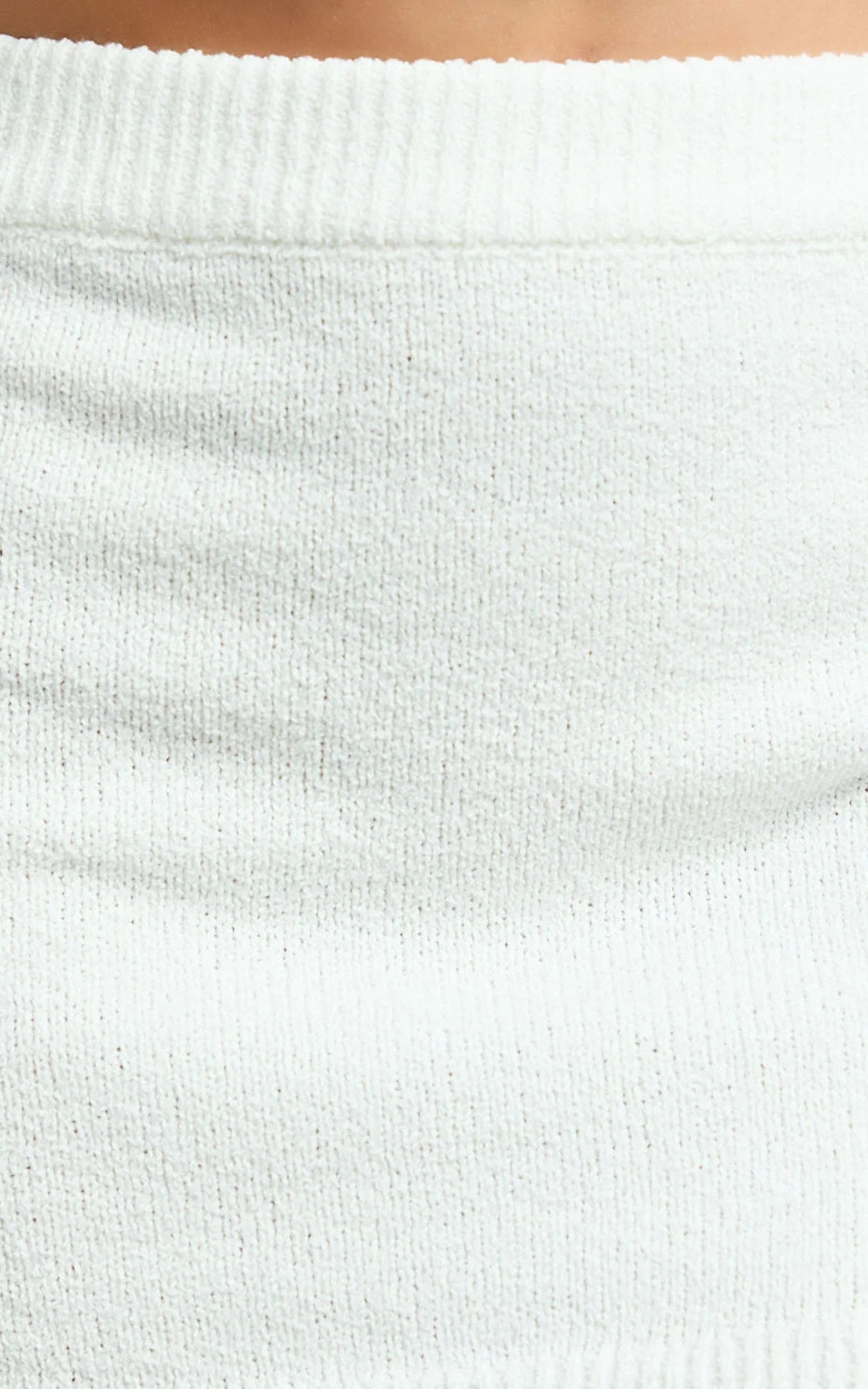 Marilou Mini Skirt - Knit Skirt in White