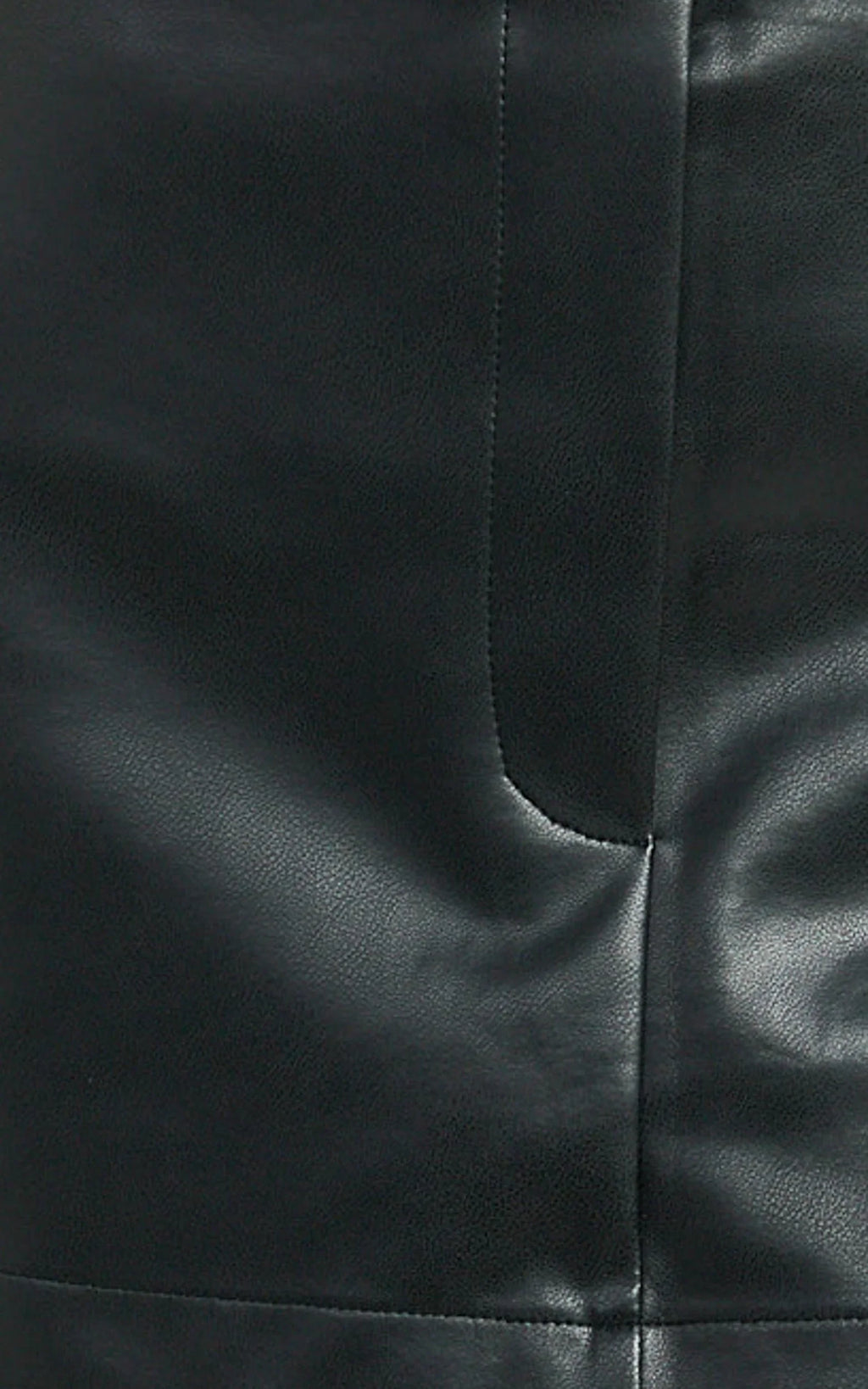 Heather Skort - Low Waisted Faux Leather Micro Skort in Black