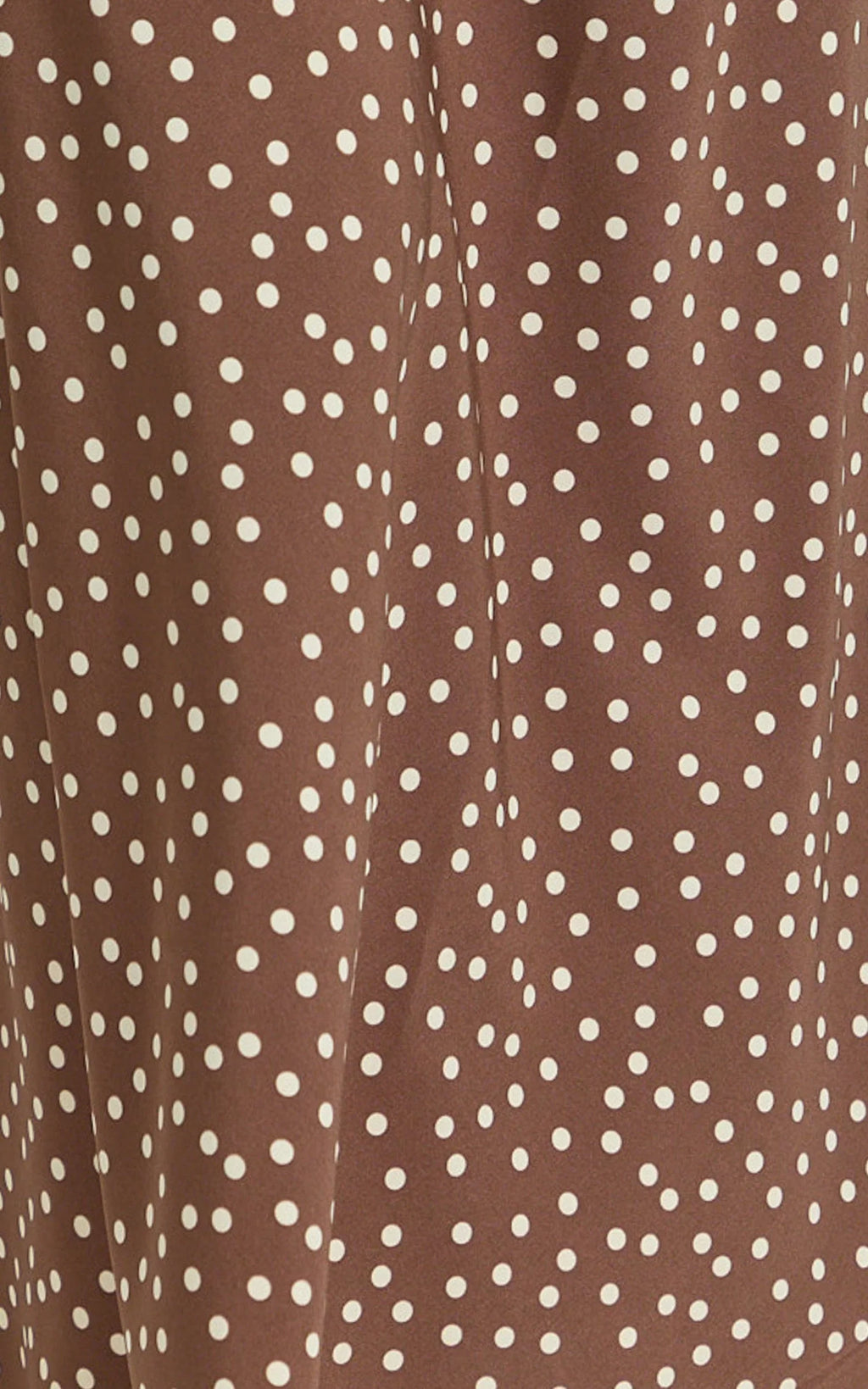 Ruby Maxi Skirt - High Waisted Bias Cut Skirt in Chocolate Polka Dot