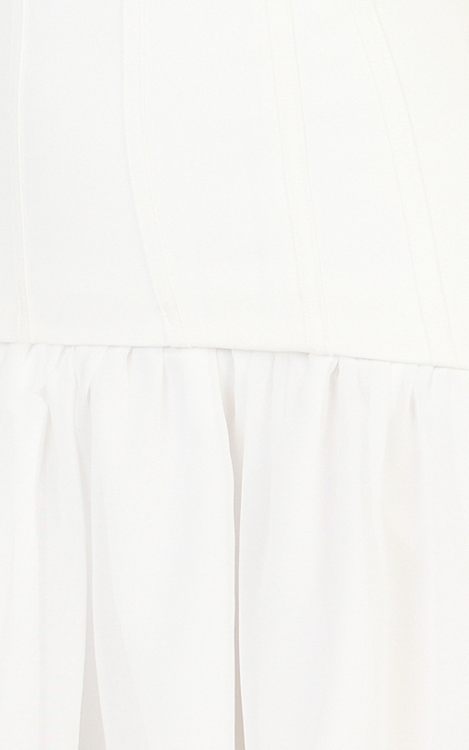 Coco Mini Dress - Corset Bodice Fit And Flare Dress in White