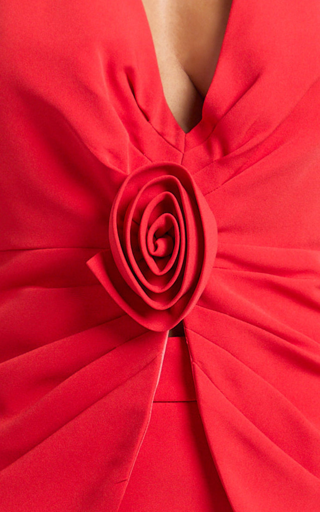 Cynthia Top - Halter Neck Tuck Detail Print Vest in Red