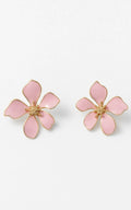 Chaney Enamel Earrings in Pink