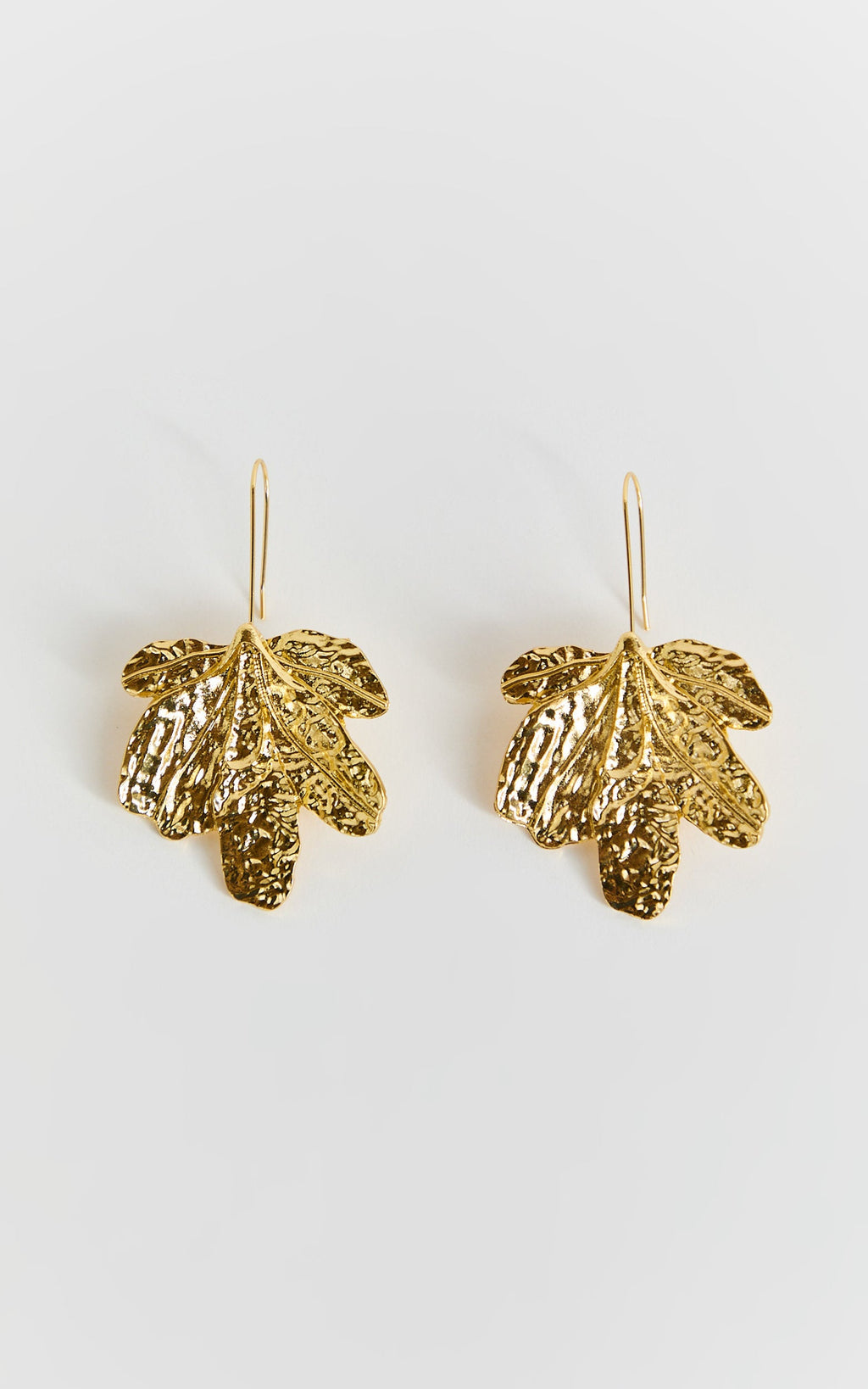 Elise Earrings - Flower Drop Earrings in Gold