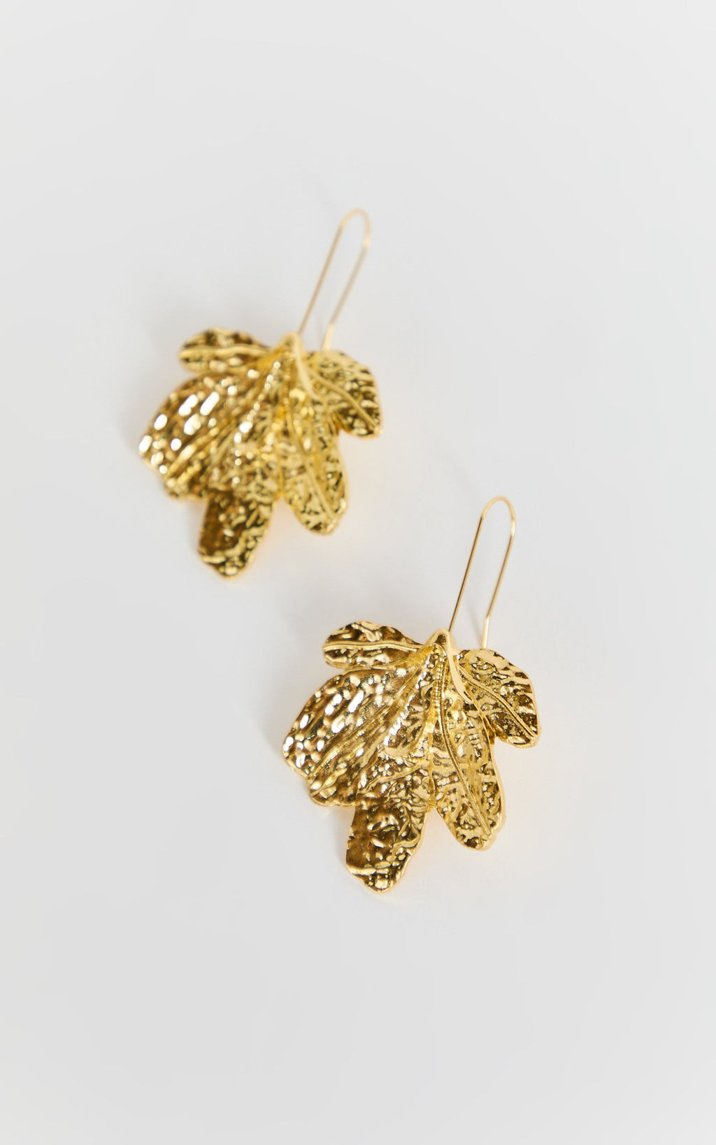 Elise Earrings - Flower Drop Earrings in Gold