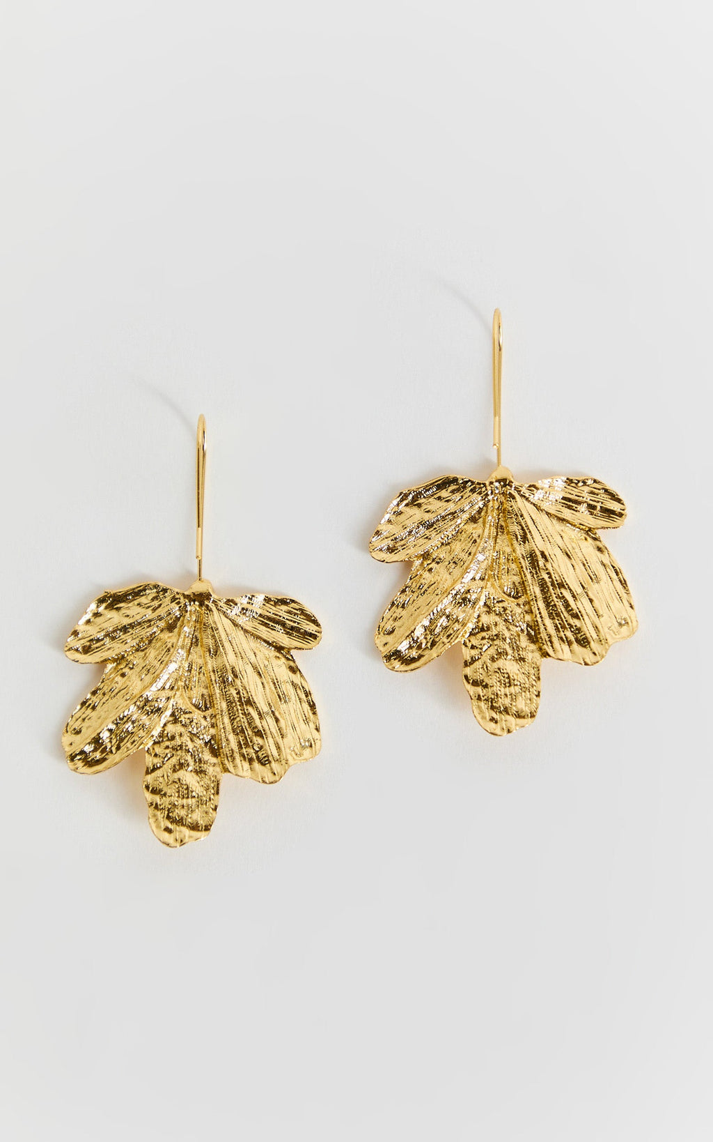 Elise Earrings - Flower Drop Earrings in Gold
