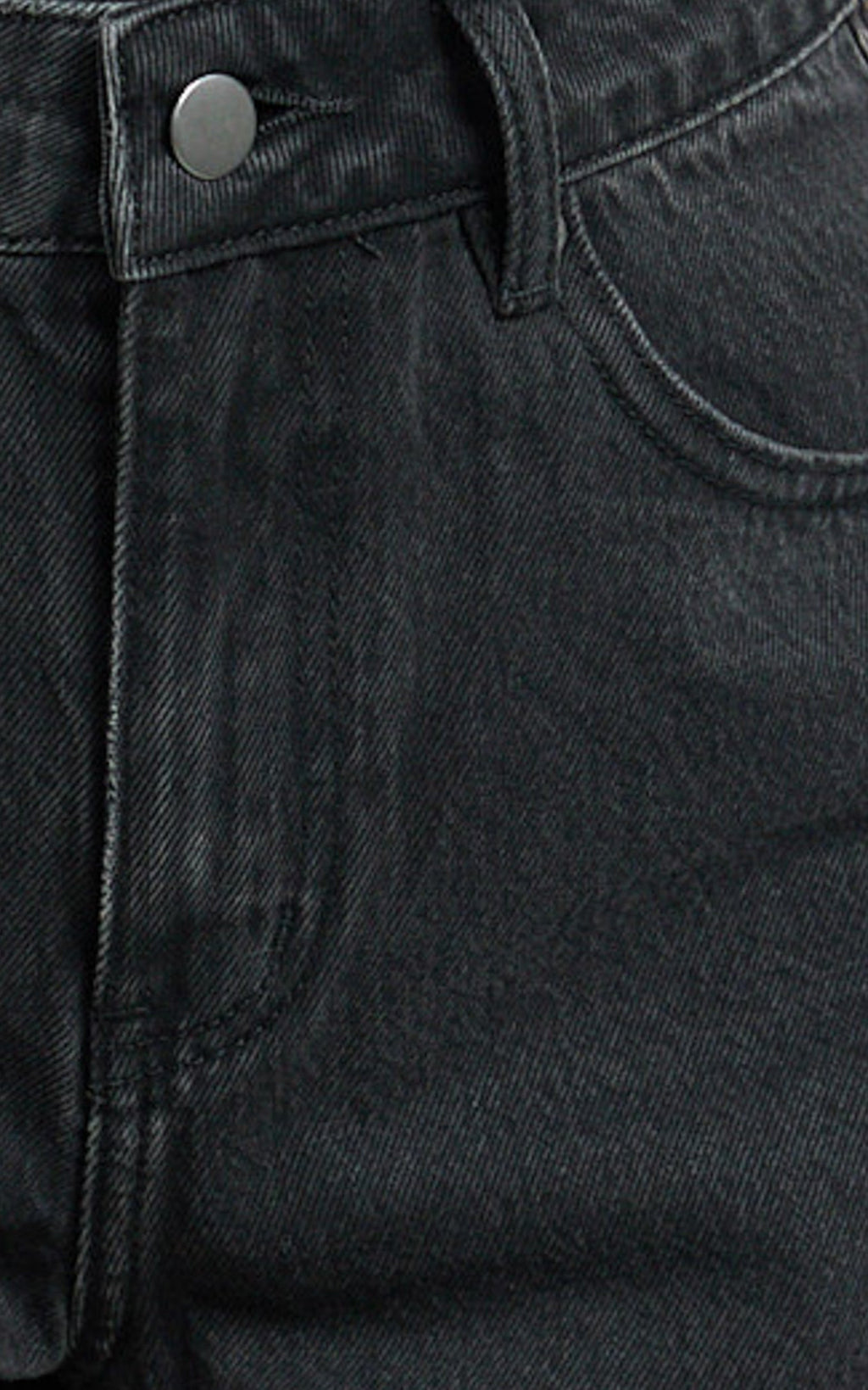 Erin Shorts - High Rise Denim Shorts in Washed Black