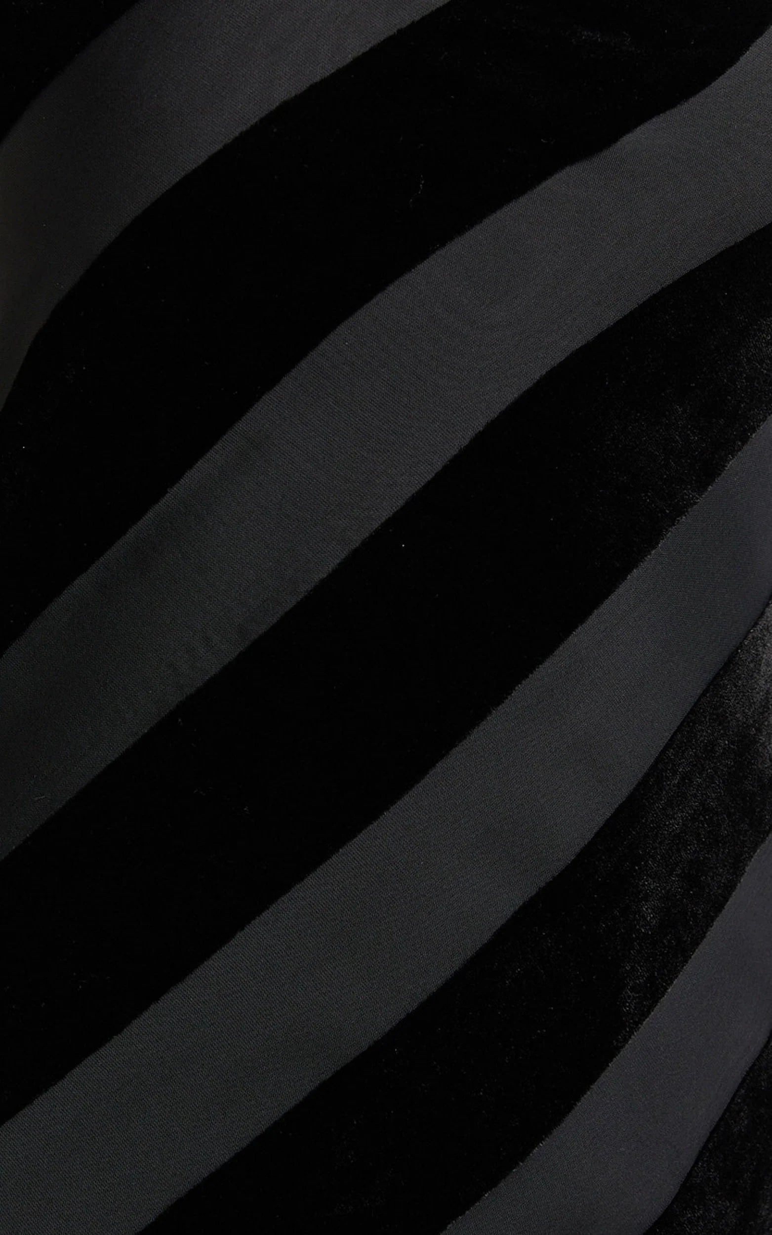Genevieve Midi Dress - Strapless Stripe Burnout Dress in Black Stripe