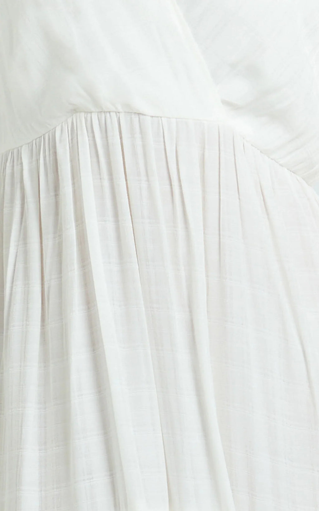Cryzel Midi Dress - Flutter Sleeve Tiered Dress in White