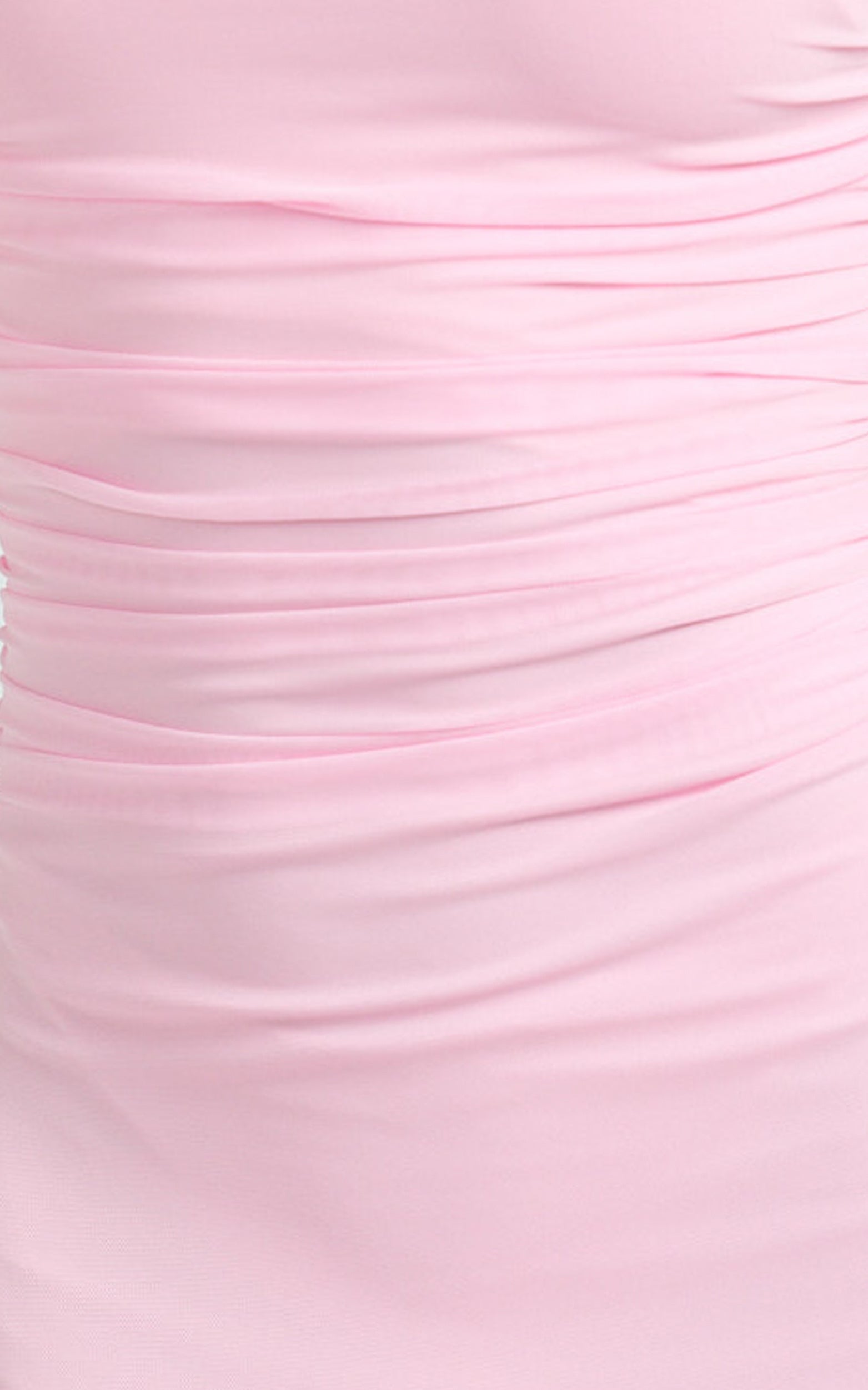 Judee Midi Dress - One Shoulder High Side Split Dress in Pink