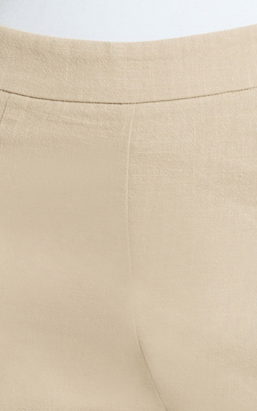 Narcisa Pants - Linen Look High Waist Bootleg Pants in Stone
