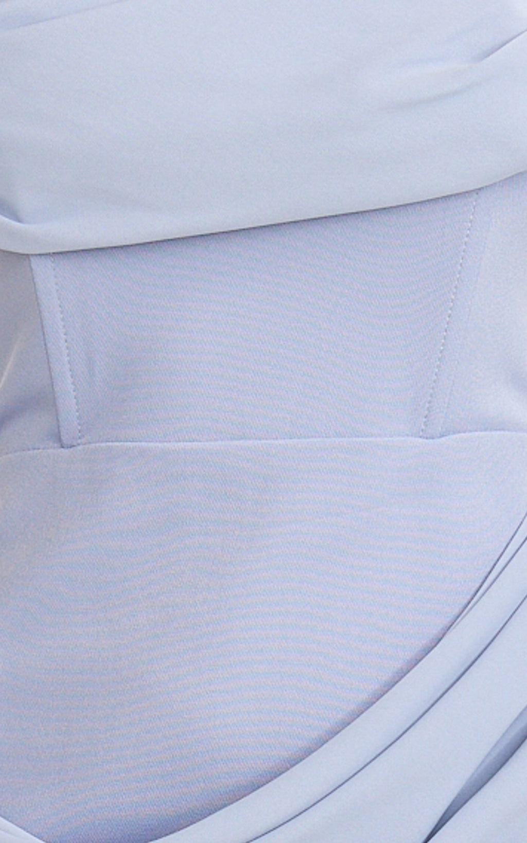 Phoebe Maxi Dress - Strapless Structured Bodice Drape Skirt Dress in Soft Blue