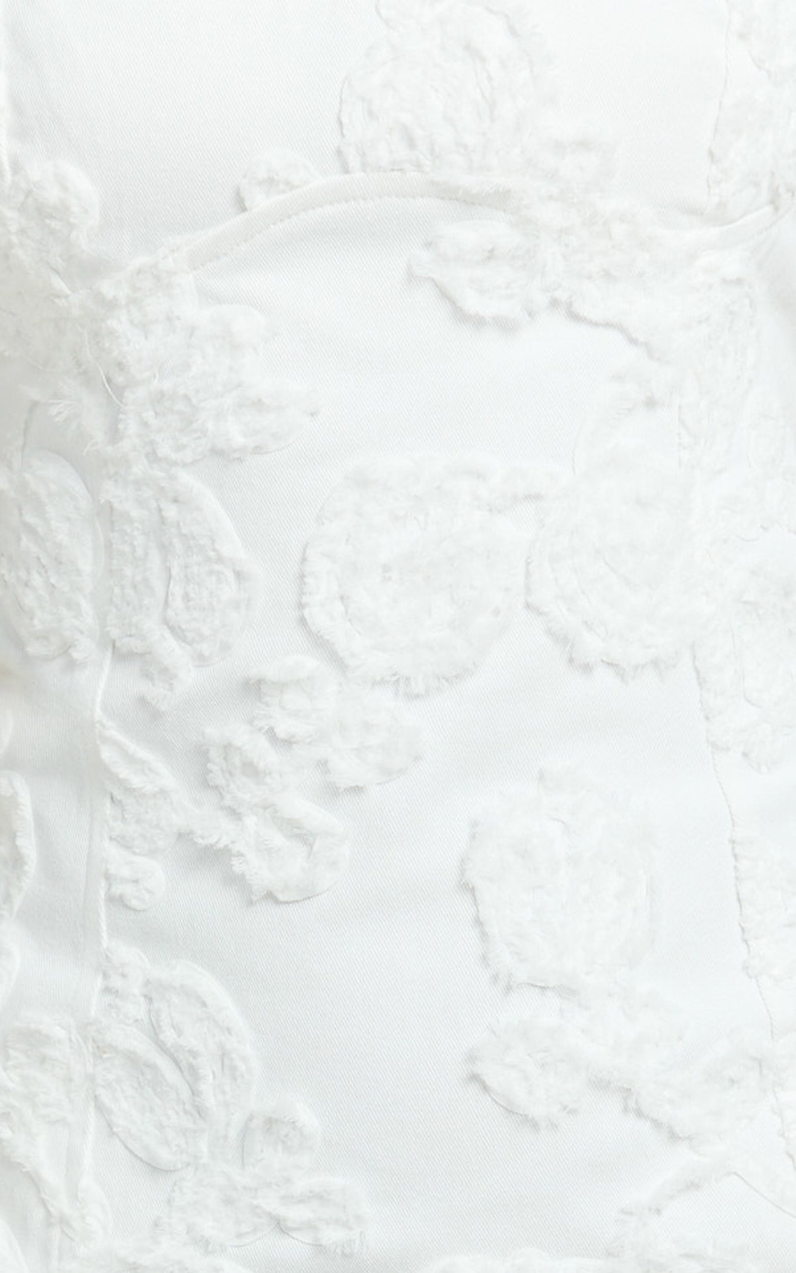 Tara Mini Dress - Embroidered Panel A Line Dress in White